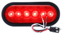 Optronics 6" Oval Sealed LED Tail Light Kit Red Lens STL12RK