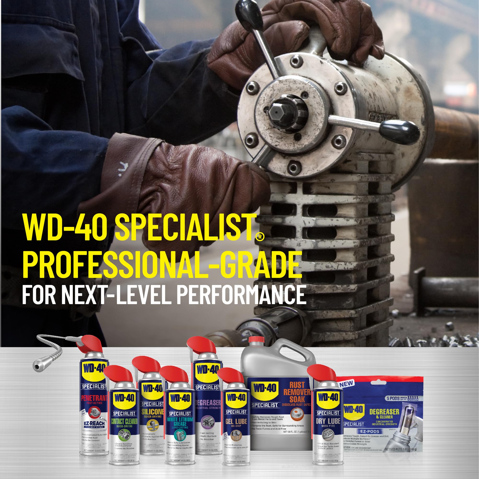 Multi-Surface WD-40 Specialist Cleaner & Degreaser, Cleaning Solution One Gallon