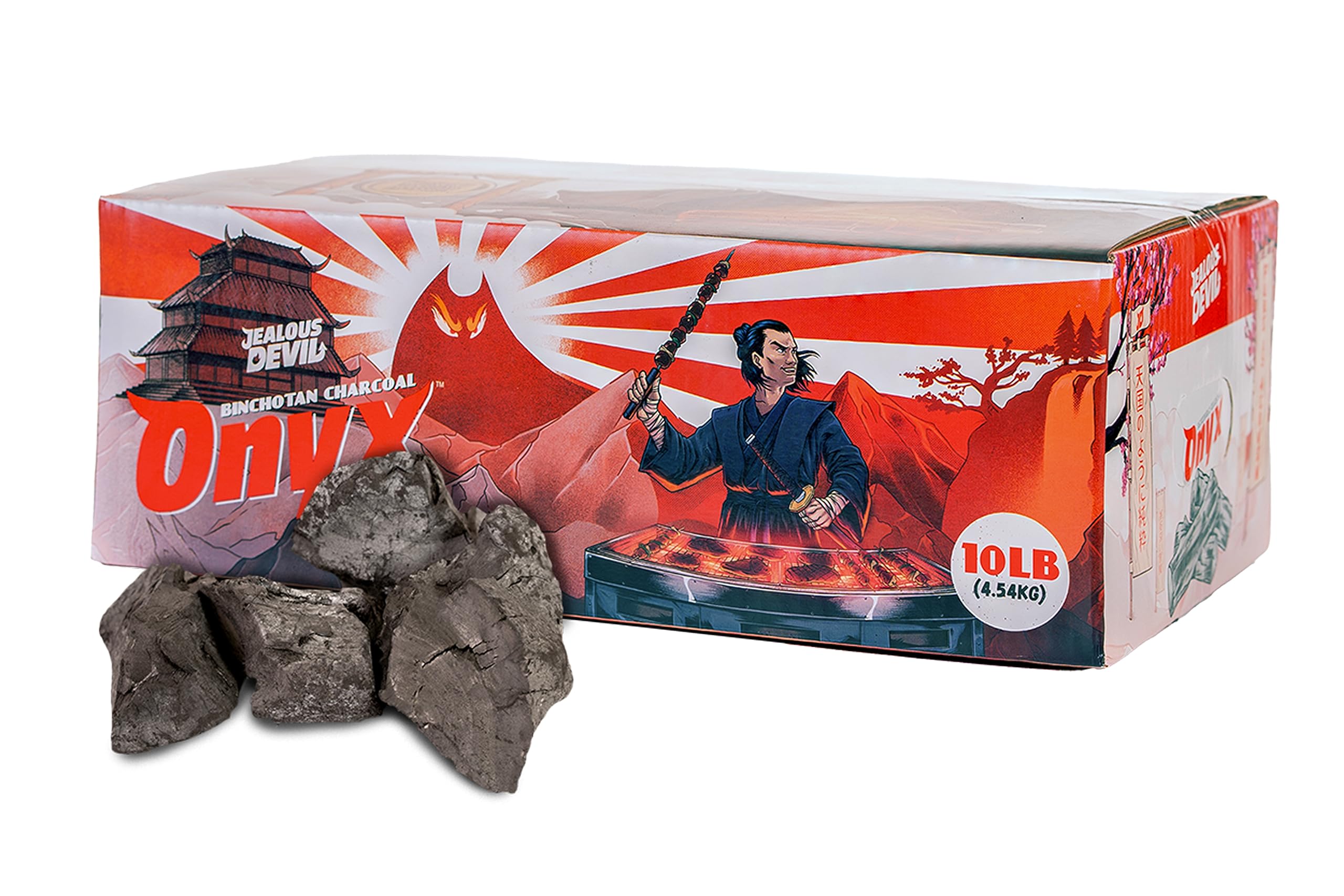 Onyx Binchotan Lump Charcoal 10 lbs. Jealous Devil - Premium BBQ Fuel for Grilling