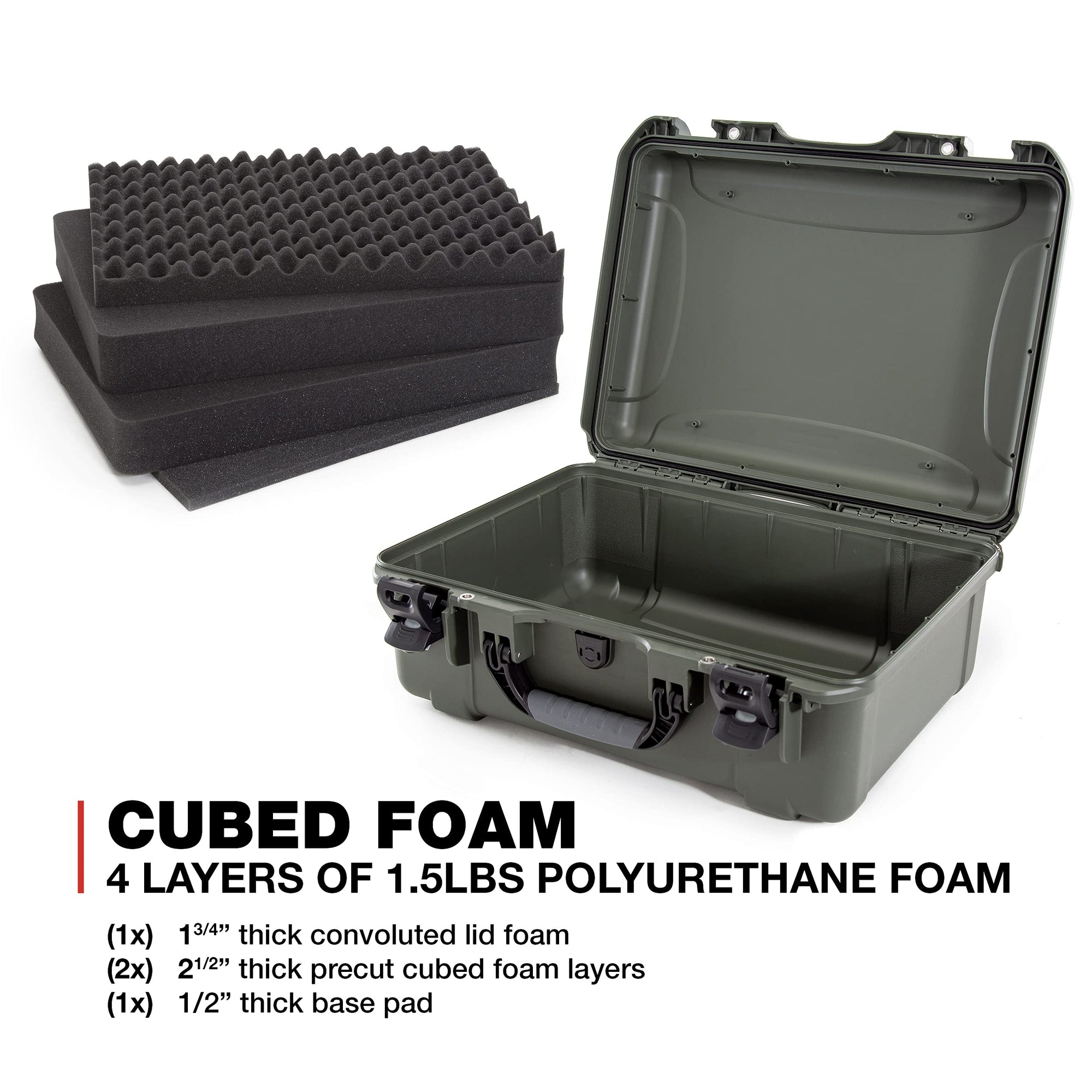 Olive Nanuk 940 Waterproof Hard Case with Foam Insert