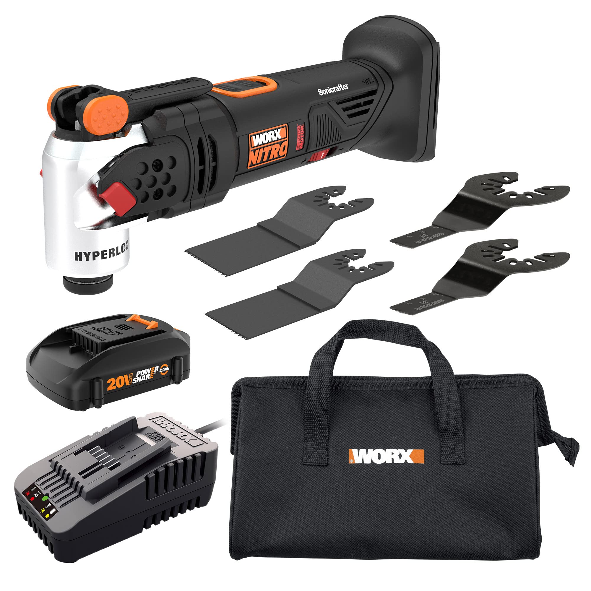 20V Worx Nitro WX697L Power Share Cordless Oscillating Multi-Tool with Brushless Motor