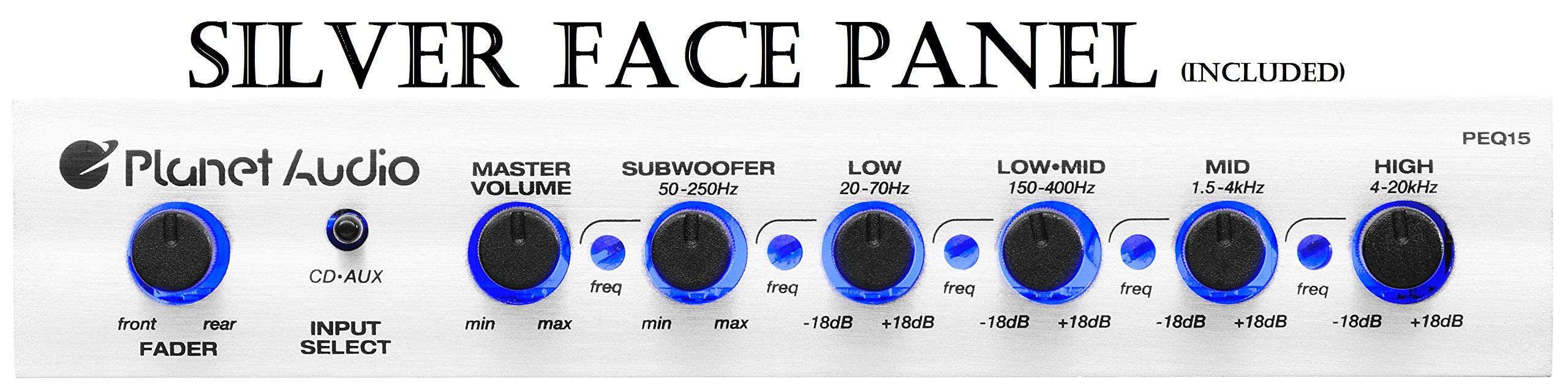 5 Band Planet Audio PEQ15 Car Stereo Equalizer - Half Din, Subwoofer Output with Adjustable Filter, Fixed Bands, Remote Subwoofer Control
