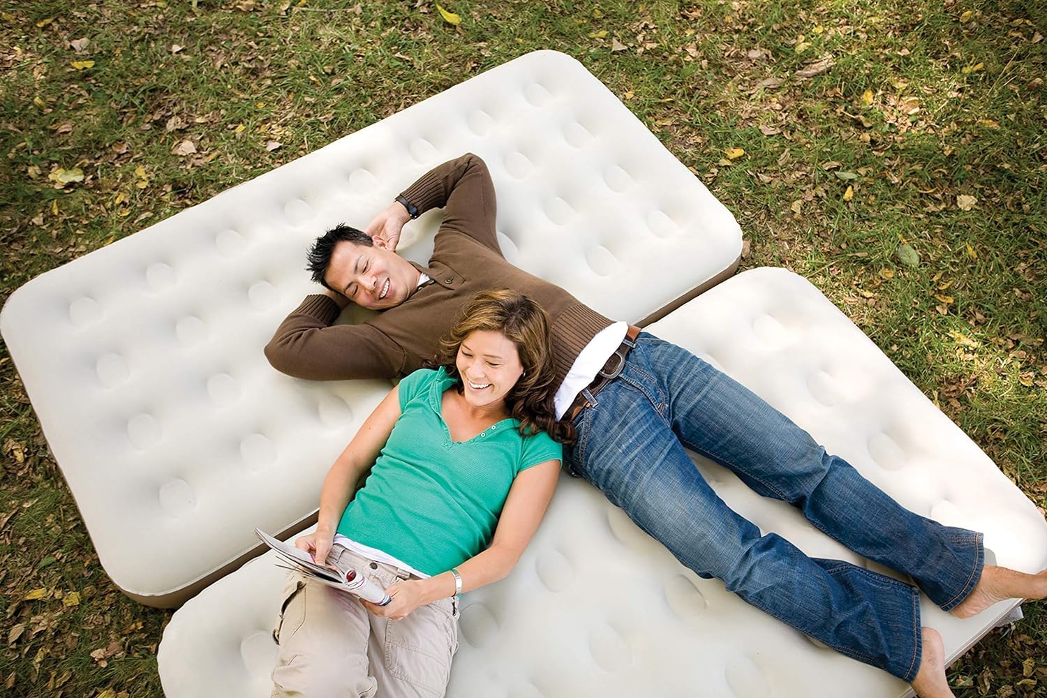 Coleman Single-High EasyStay Plus 4-in-1 Convertible Twin Air Mattress, Ideal for Camping and Home Use