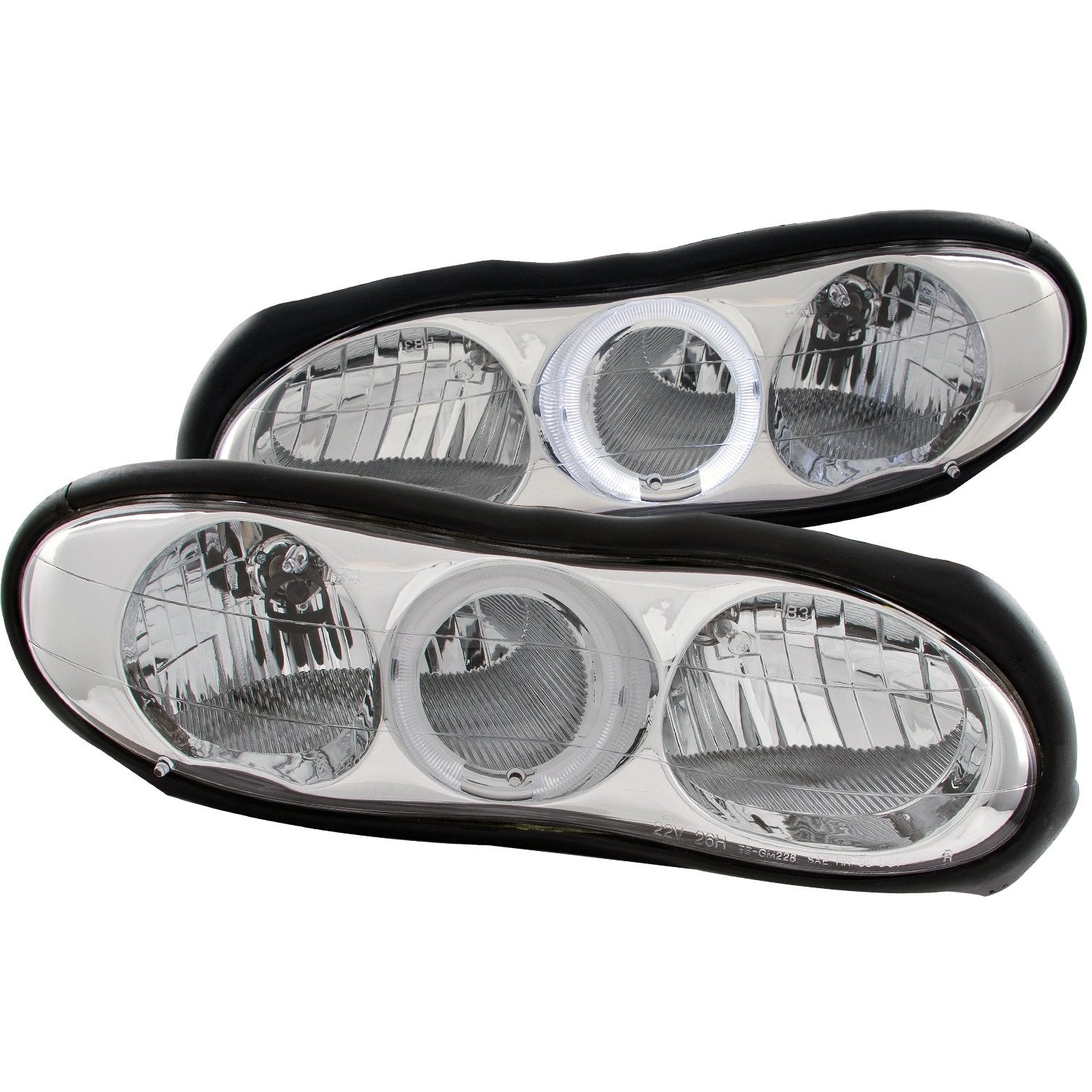Chevrolet Camaro Anzo USA 121025 with Halo Chrome Headlight Assembly - (Sold in Pairs)