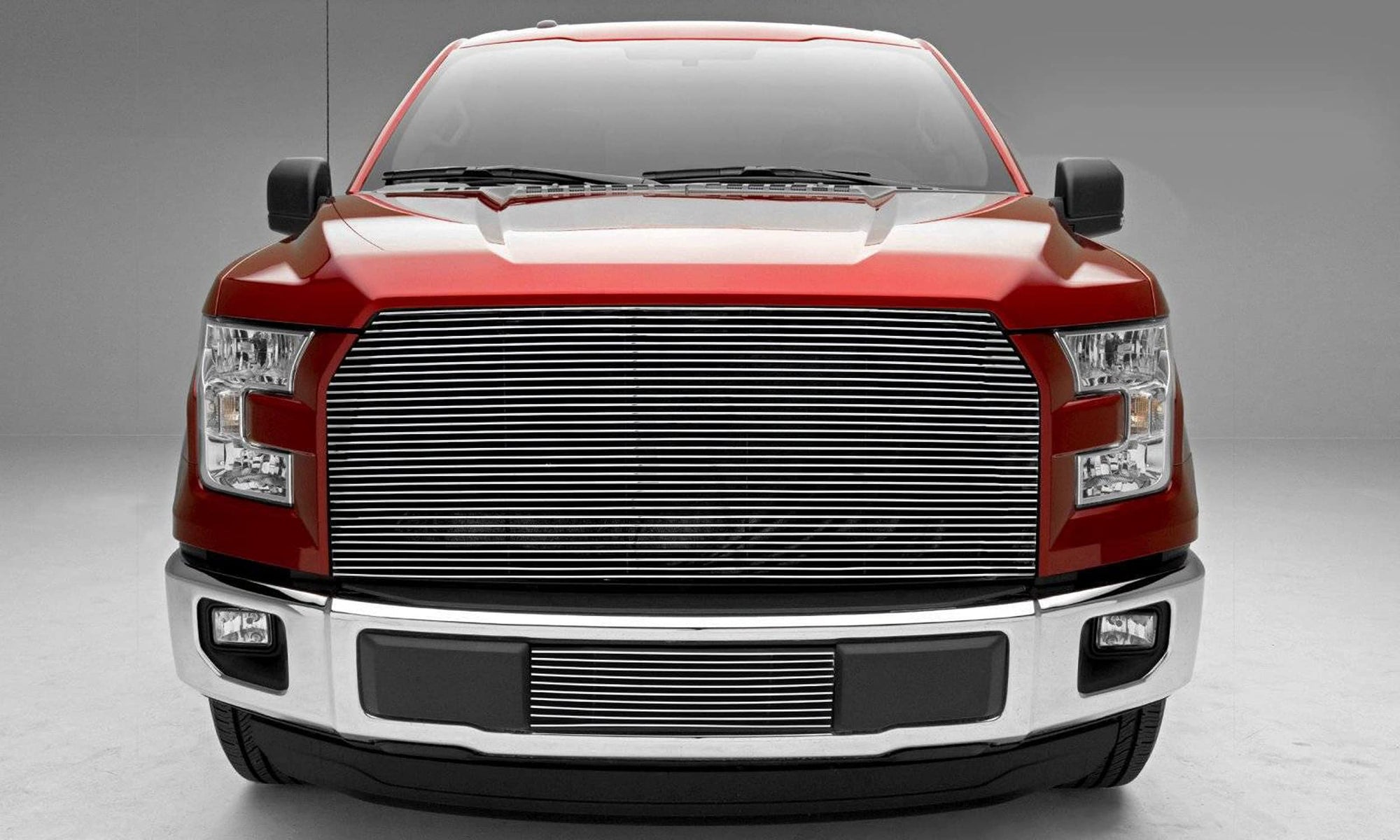 2015-2017 F-150 T-Rex Grilles Billet Grille, Polished, 1 Pc, Replacement, Does Not Fit Vehicles with Camera - PN #20573
