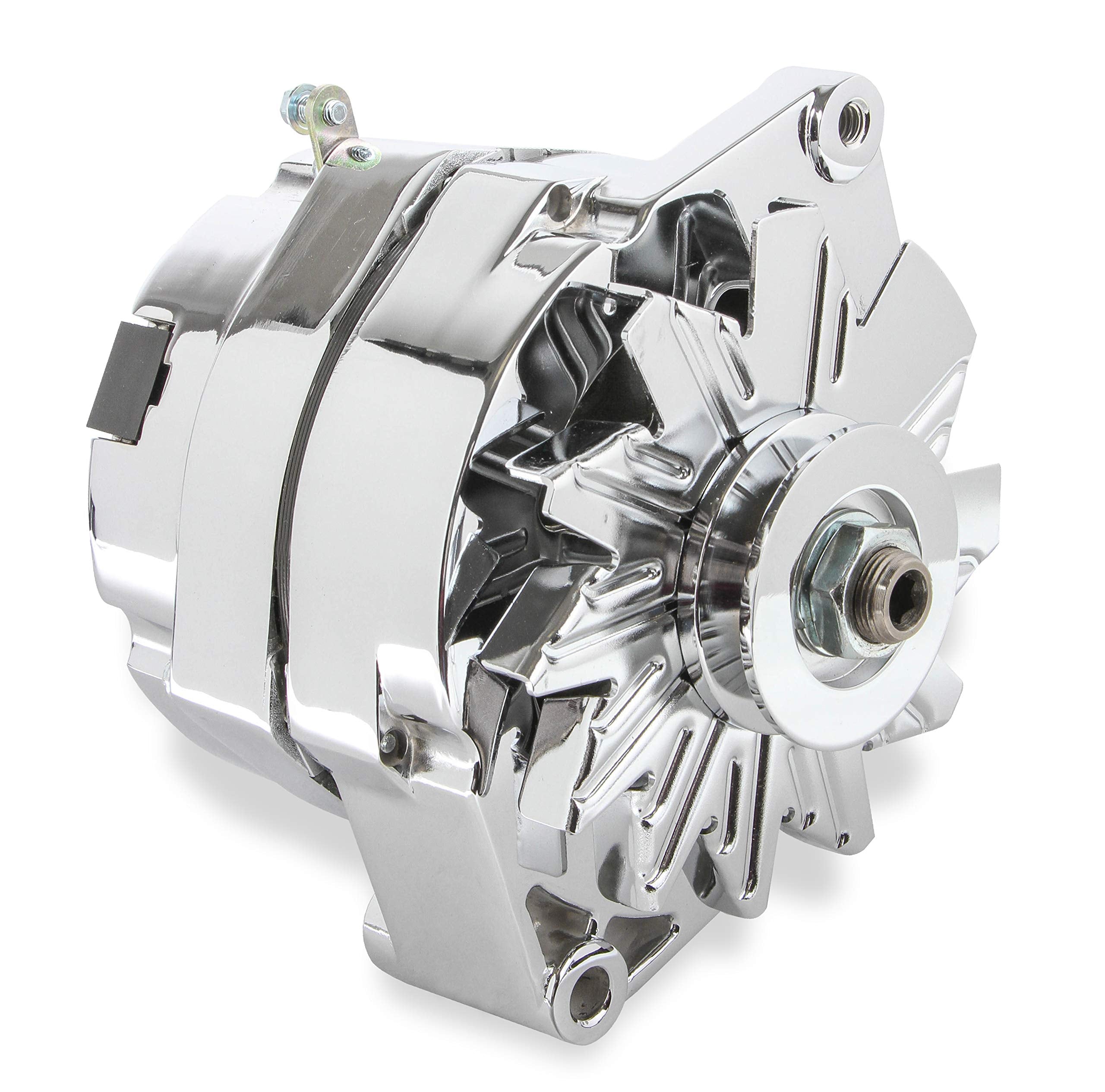 Chrome Mr. Gasket 5122 Alternator Late GM-Delco 80 Amp