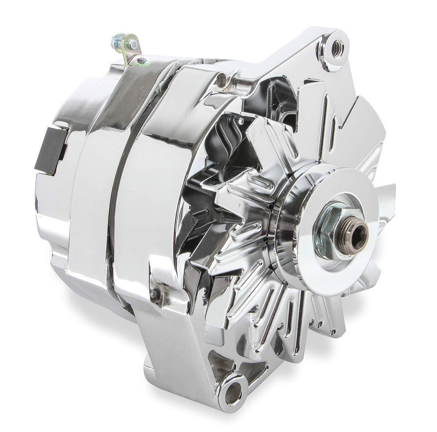 Chrome Mr. Gasket 5122 Alternator Late GM-Delco 80 Amp