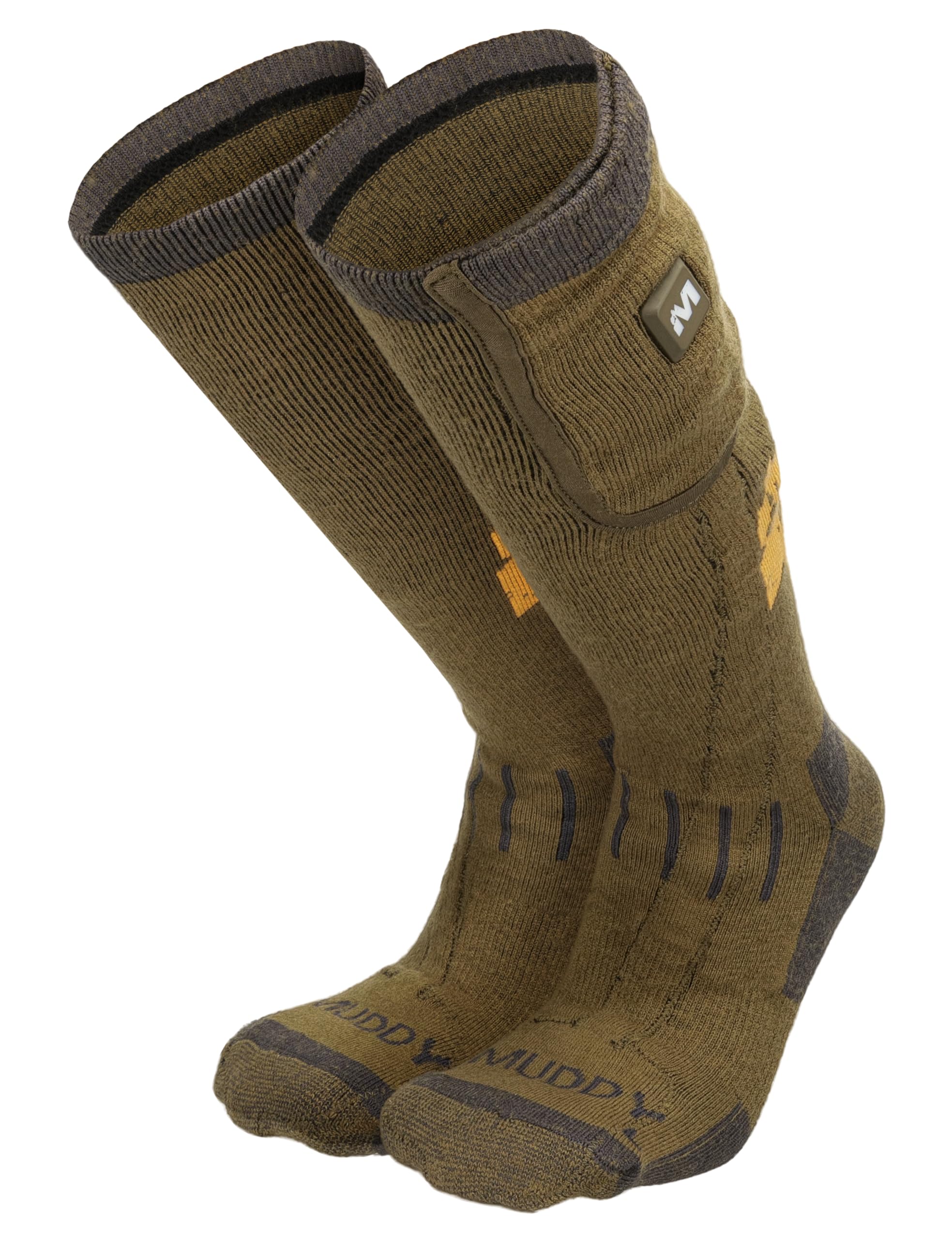 Muddy Outdoors Nucleus Men's Heated Socks Brown Clay Medium/Large