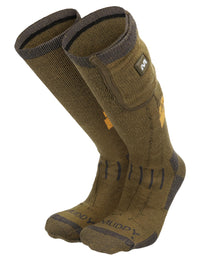 Muddy Outdoors Nucleus Men's Heated Socks Brown Clay Medium/Large