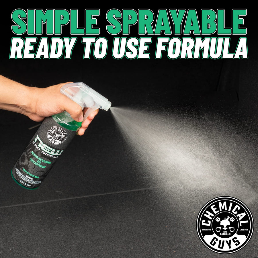 Chemical Guys Air Freshener New Car Smell and Premium Odor Eliminator Refreshes & Neutralizes Odors, Great Car Fresheners for Trucks, SUVs, RVs, and More - 16 oz