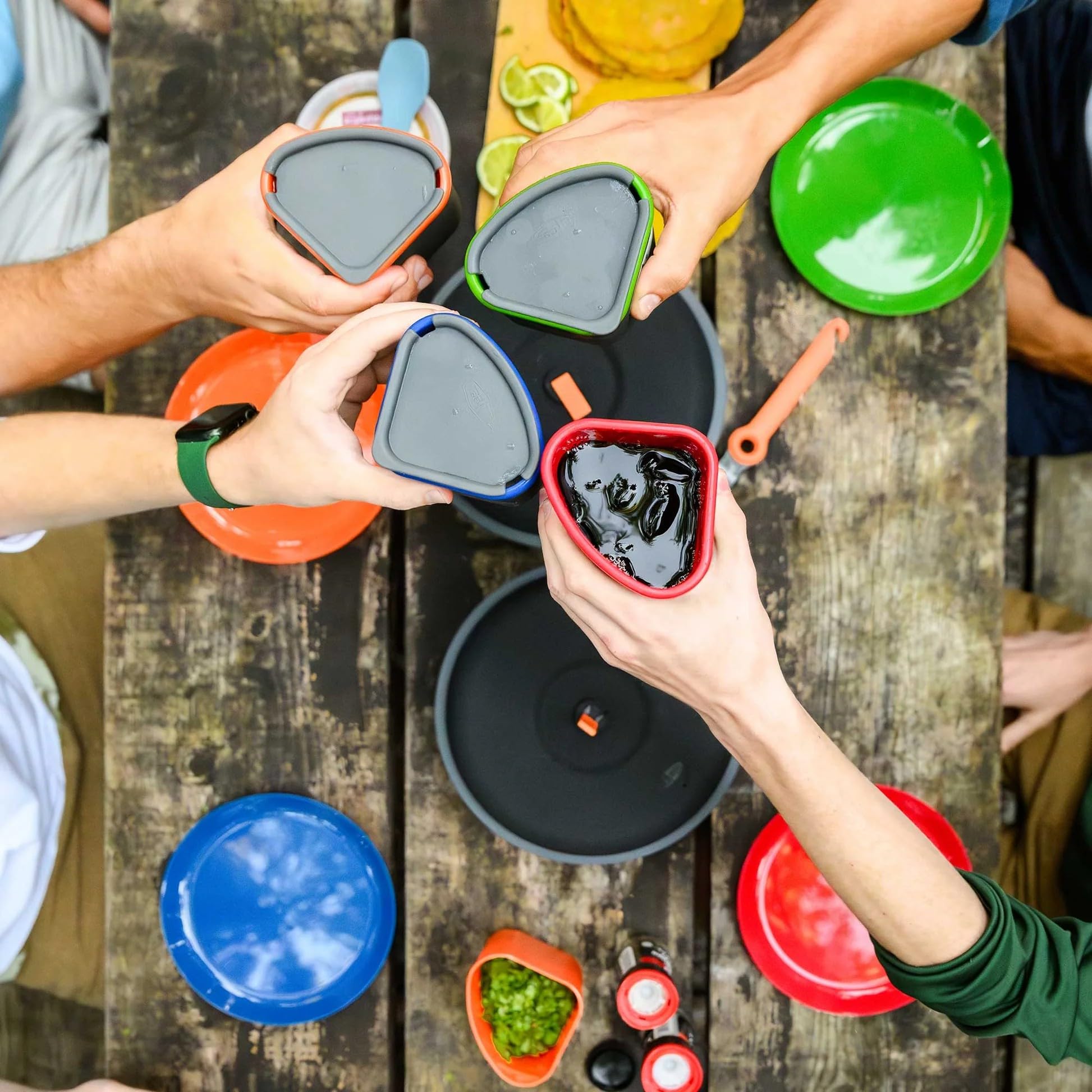 GSI Outdoors Advanced Bugaboo Backpacker Cookset – Ceramic Non-Stick Coated, Includes 2L Pot, 8" Fry Pan, Accessories