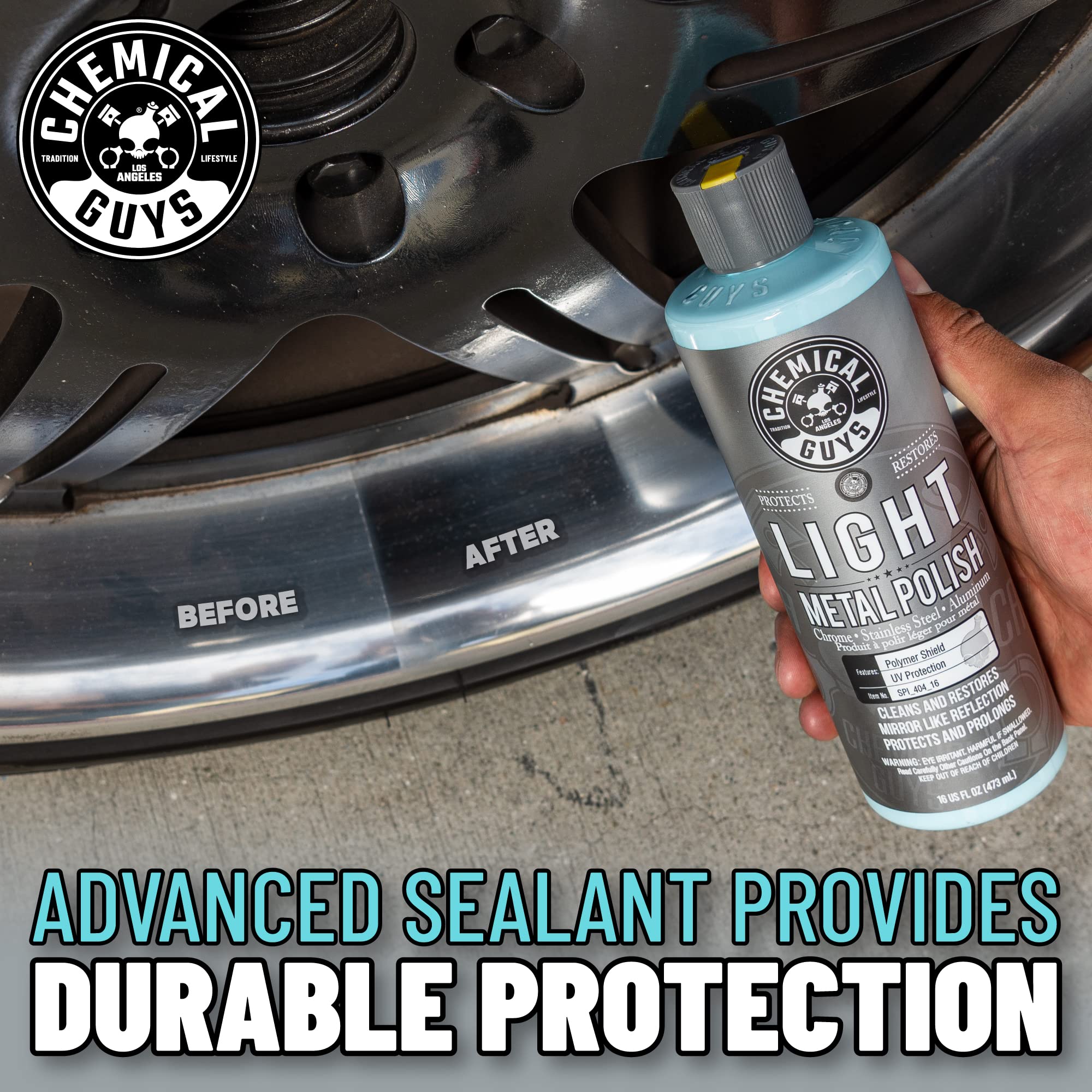 Chemical Guys Light Metal Polish SPI_404_16 (Works on Chrome, Stainless Steel, Aluminum & More), 16 fl oz