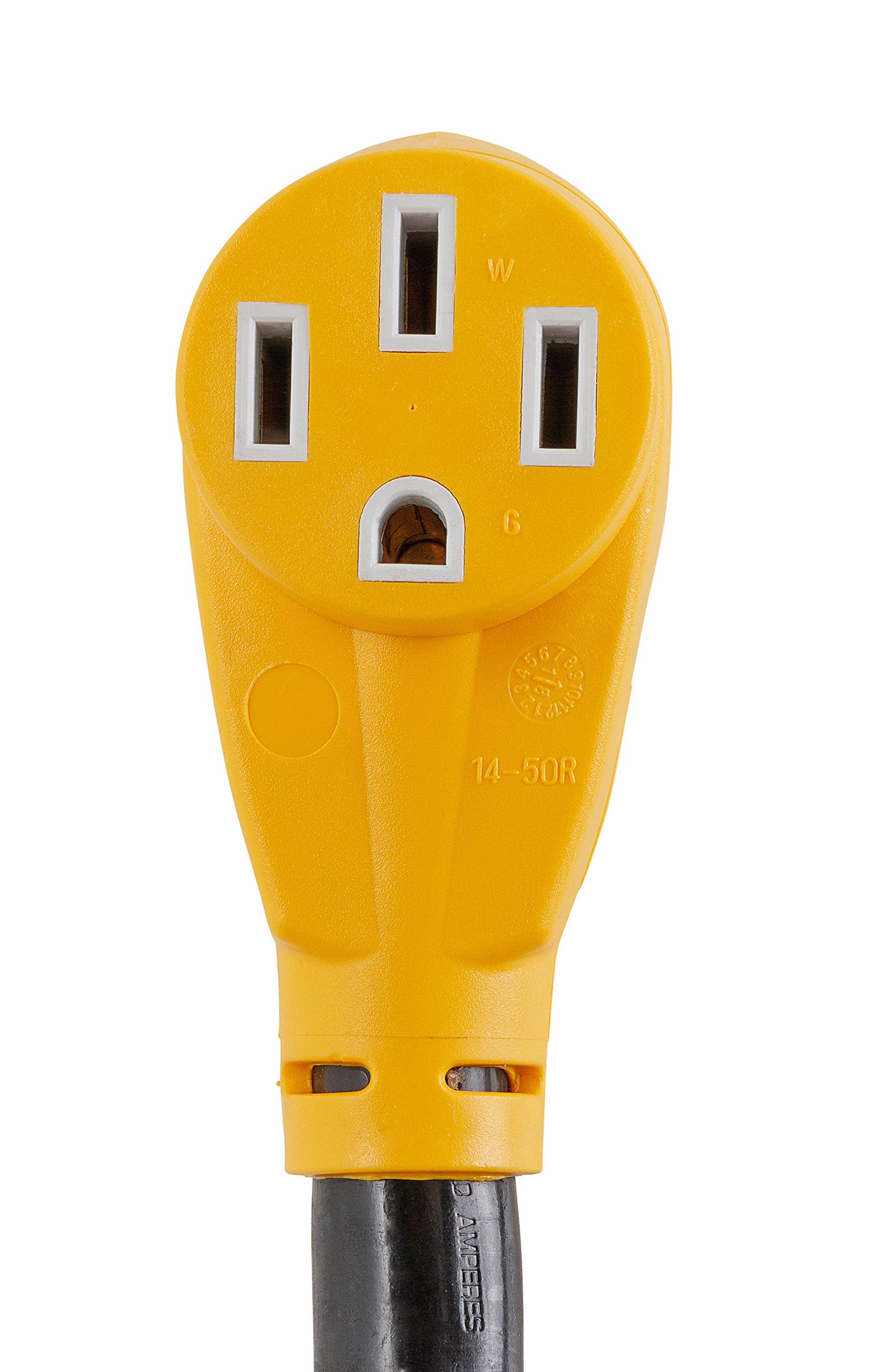Power Grip Camco RV 50-Amp Voltage & Surge Protector - Features Integrated Surge Protection of Up to 4,200 Joules & Diagnostic LEDs Indicate Wiring Faults (55306)