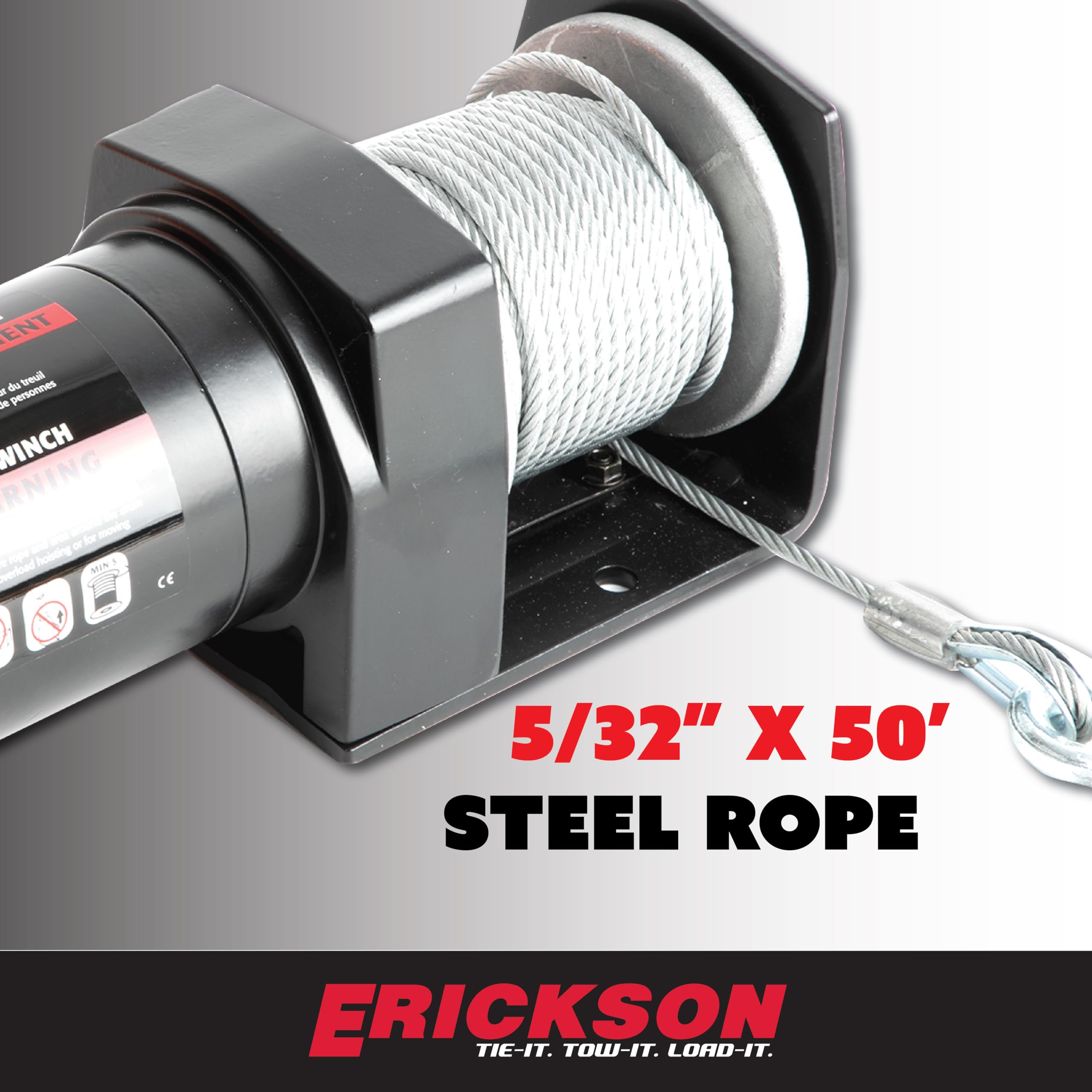 12-Volt Erickson DC 50 ft. 1500 lb. Electric Winch 06420