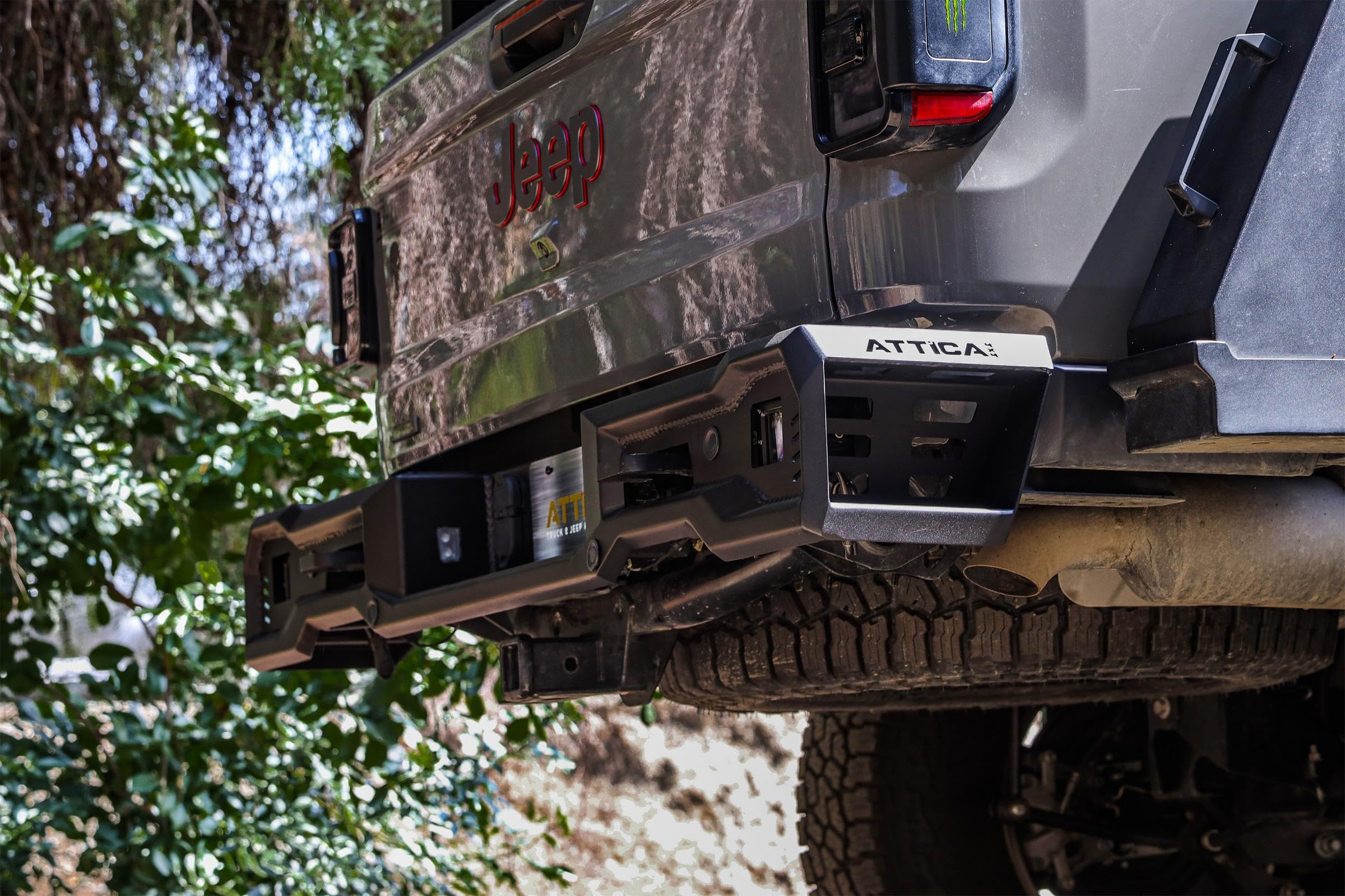 Cobra Tek - Frontier Series Attica4x4 Rear Bumper | Compatible with Jeep Gladiator (2019-2023) | Steel Construction for Durability and Style | Color Black.