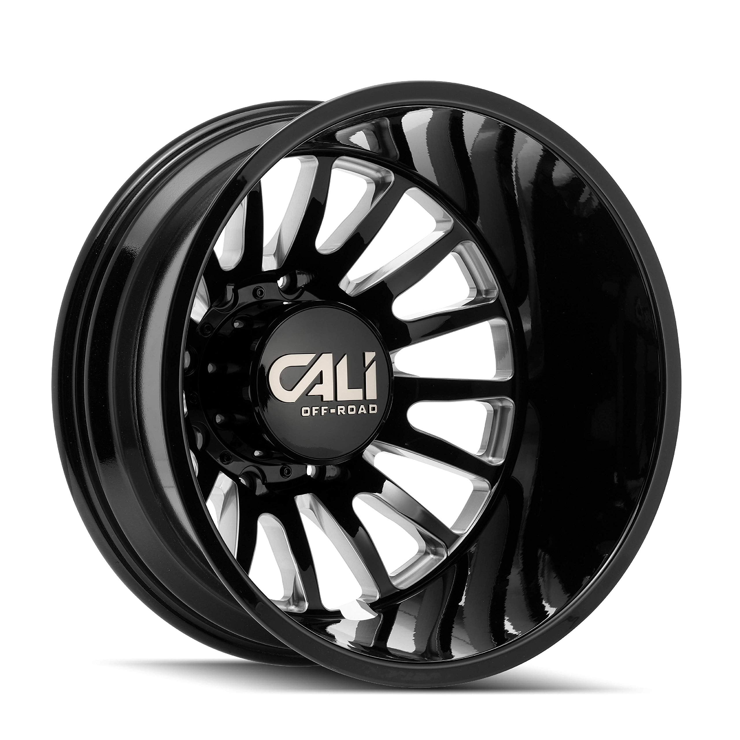 SUMMIT DUALLY Cali Offroad 9110 Custom Wheel - 22x8.25, -192 Offset, 8x200 Bolt Pattern, 142mm Hub - Gloss Black with Milled Accents Rim