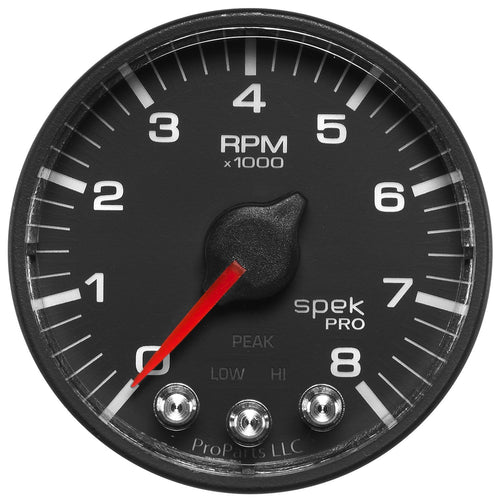 P334328 Pro Parts Spek-Pro 2-1/16" Electric in-Dash Tachometer (0-8,000 RPM, 52.4mm)