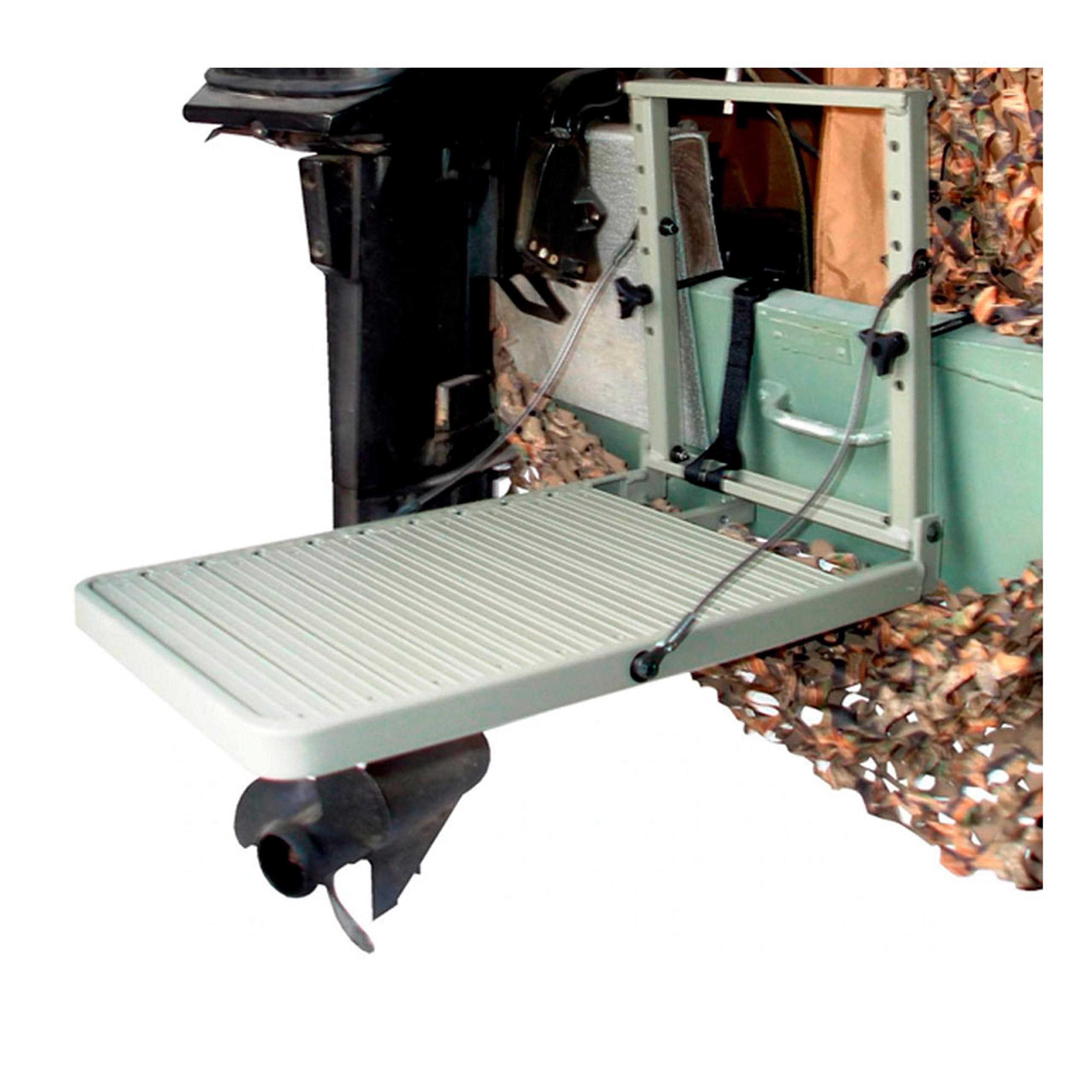 Load-A-Pup HD GREAT DAY 14x20in Robust Safety Pet Loading Platform - for The Hunting Dog - Earth-Tone Gray Powder-Coated Finish - Intended for Use in Fresh Water, LP500HD