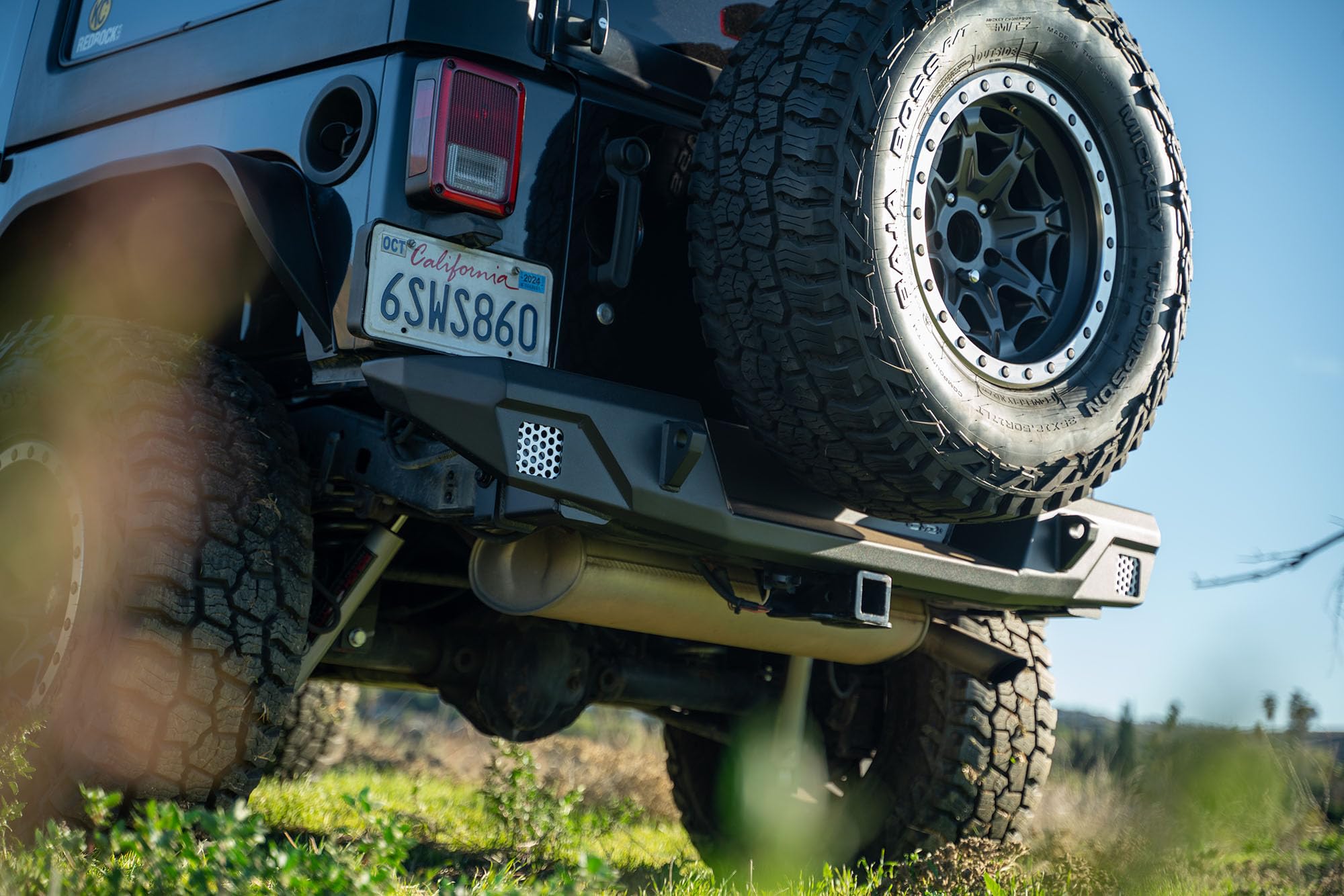 FS-7 Series DV8 Offroad Rear Bumper for the 2007-2018 Jeep Wrangler JK | Jeep Mid-Width Rear Bumper | Compatible with Factory Hitch | Fits up to 37” Spare Tire (Max 4.5” Backspacing Wheels)