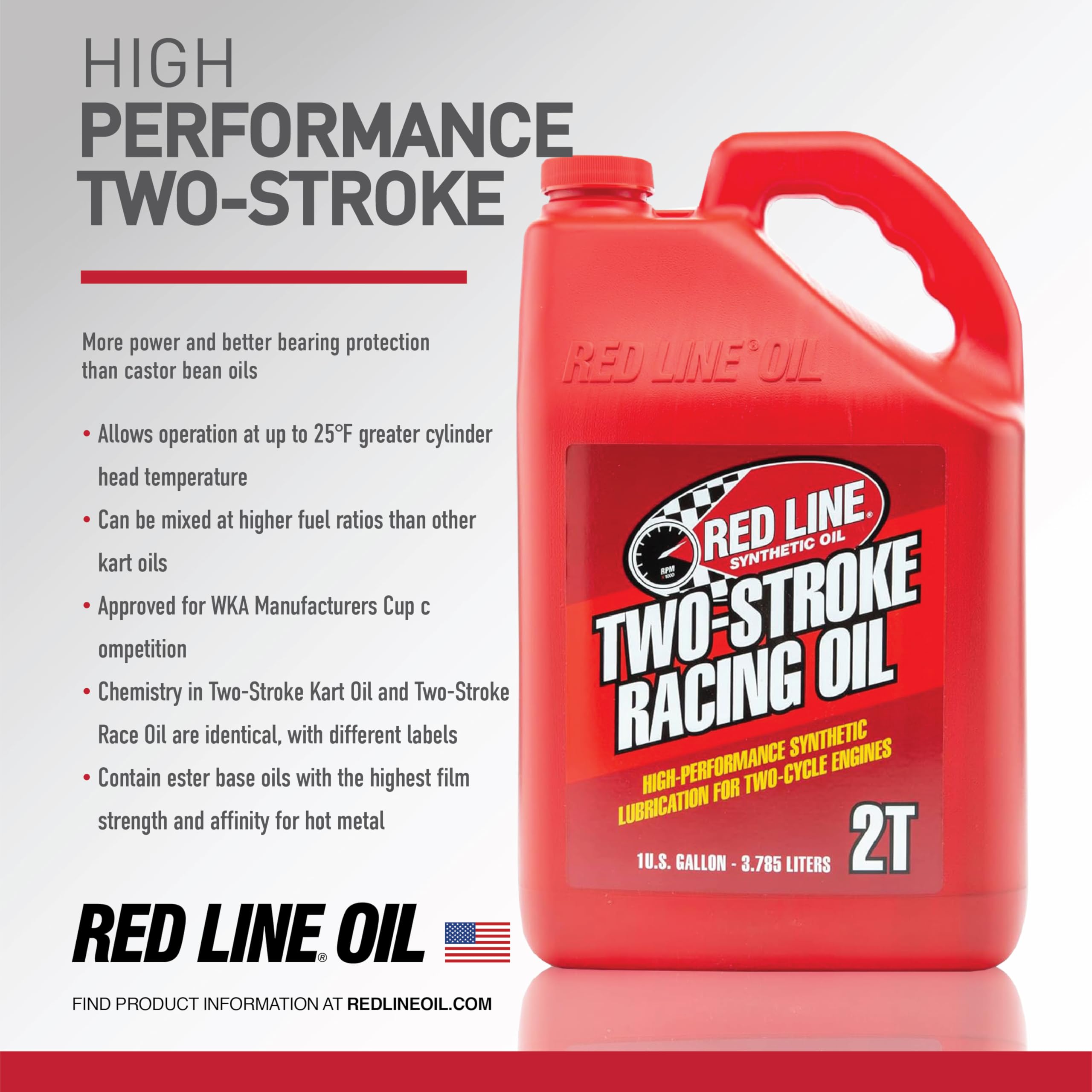 Synthetic Two Stroke Kart Oil Red Line 40403 - 16 Ounce