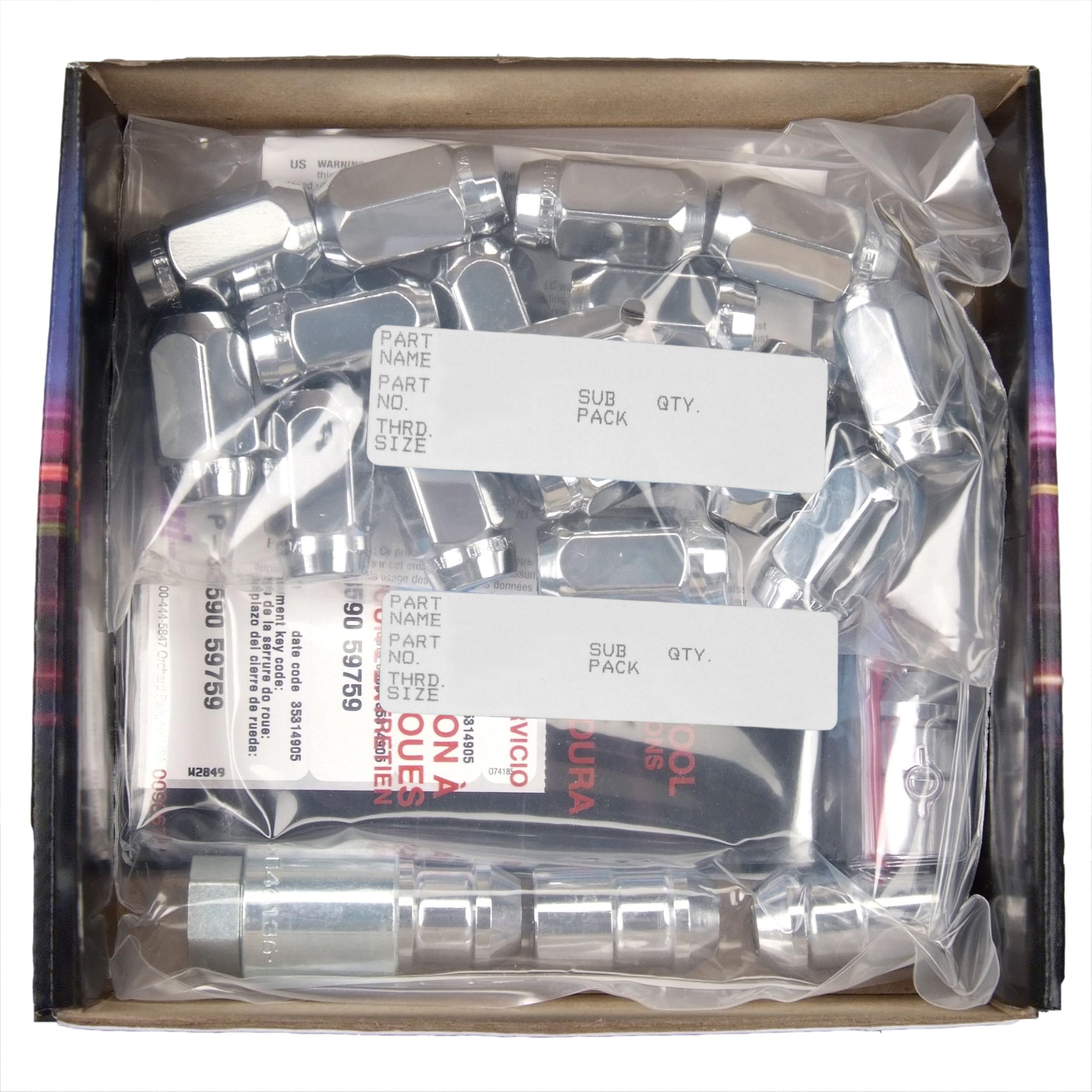 Chrome Cone Seat Wheel Installation Kit MCGARD (1/2" - 20 Thread Size) - for 5 Lug Wheels