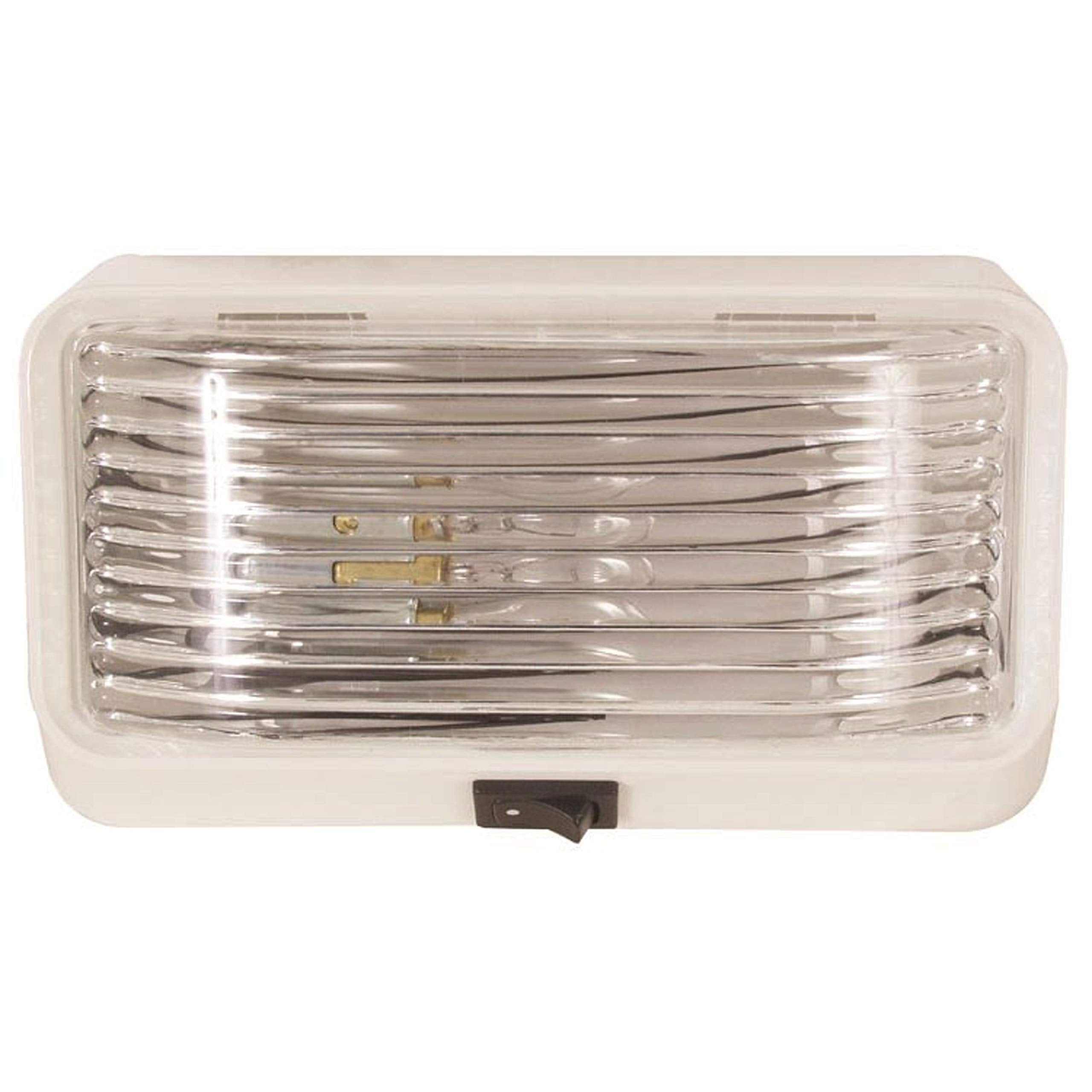 Rectangular Optronics Porchlight RVPL3CFS - Clear, White Housing