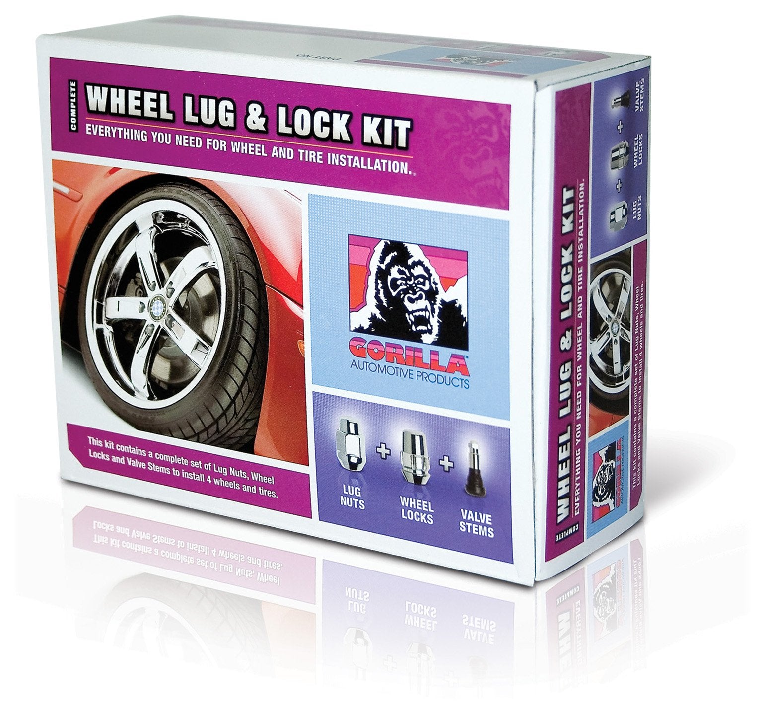 Open End Gorilla Automotive 90983 Wheel Installation Kit (1/2" Thread Size) - For 5 Lug Wheels