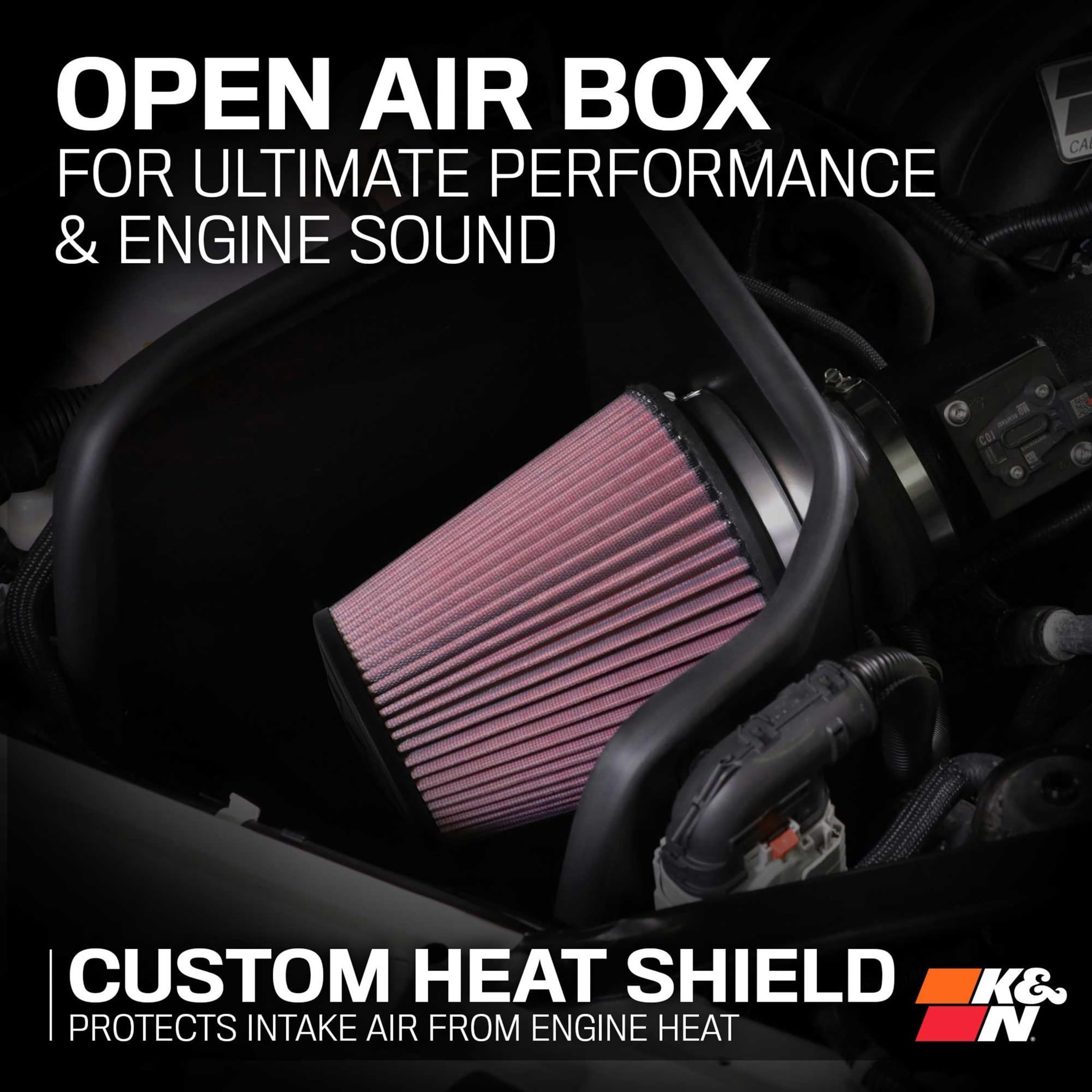 Cold Air Intake System K&N: High-Flow Air Filter, Increase Performance & Towing: Compatible with 2009-2023 RAM/DODGE 1500 Classic, 1500, 2500, 3500, 57-1561