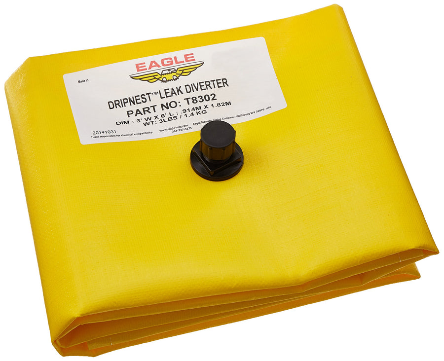 Eagle DripNest T8302 Leak Diverter, 3' x 6' (0.9 m x 1.8 m), Yellow