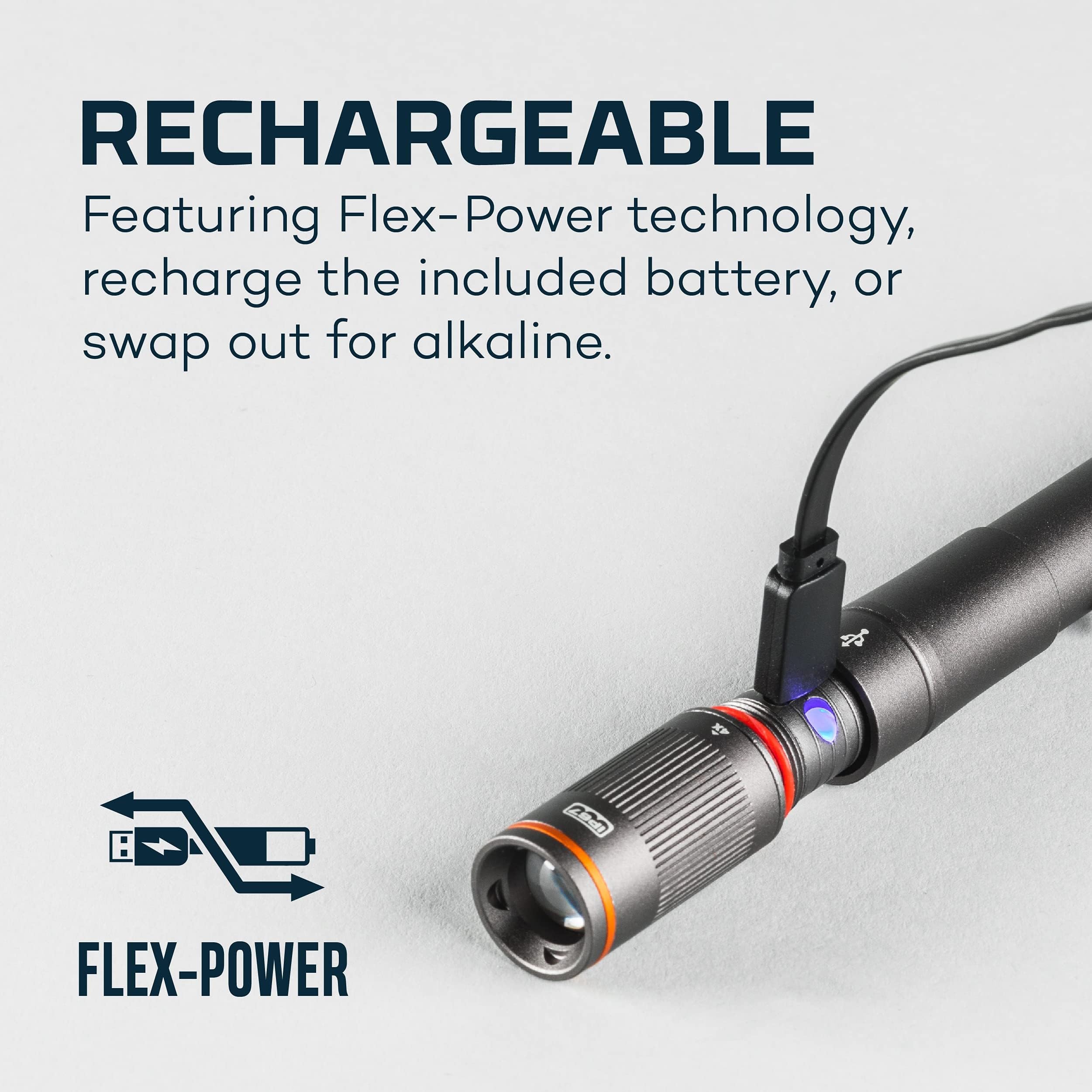 COLUMBO NEBO 250 | Rechargeable 250 Lumen Inspection Pen Light Featuring Flex-Fuel