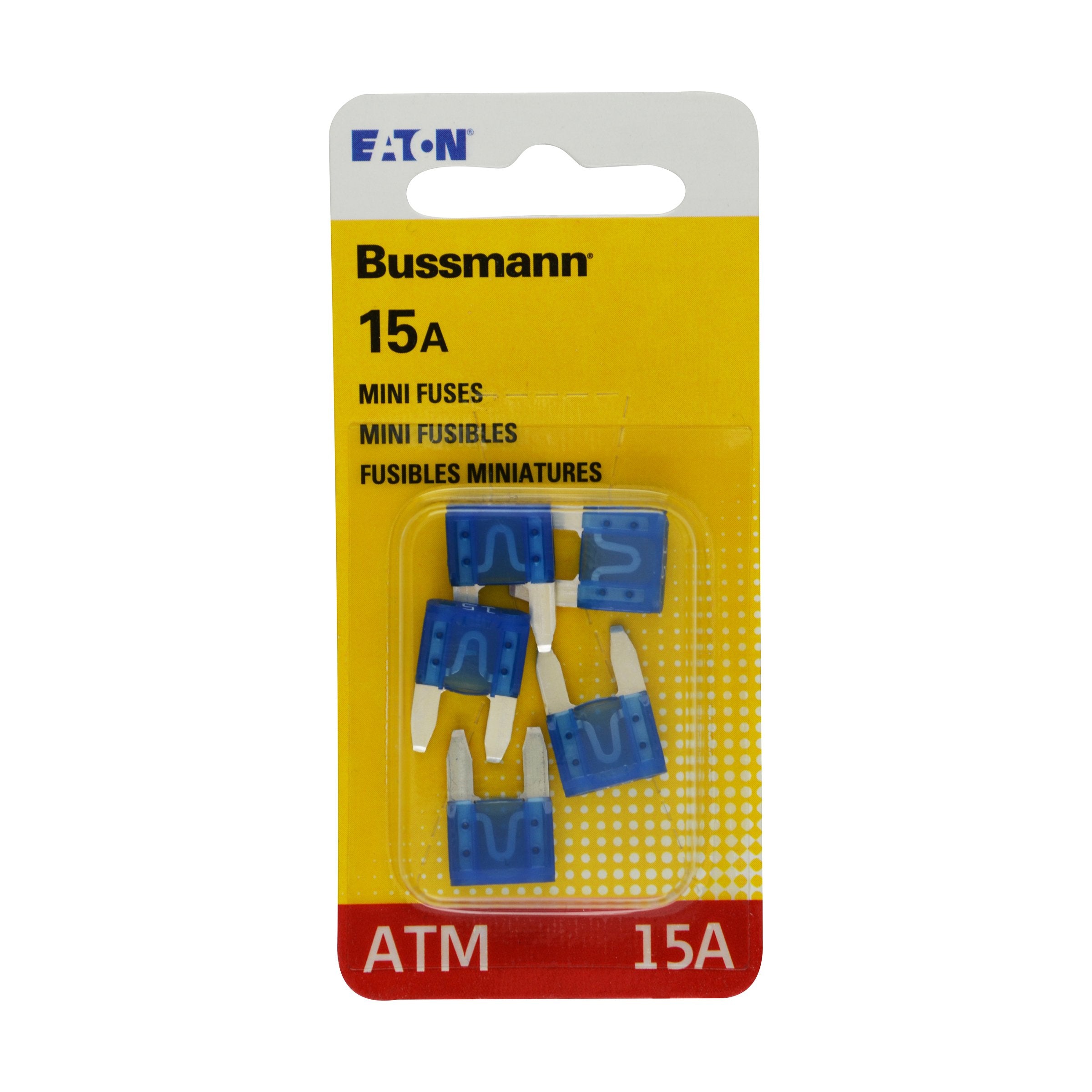Bussmann 15 Amp Fast Acting Mini-Fuse BP/ATM-15, Blue