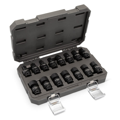 15 Piece GEARWRENCH 3/8inch Drive 6 Point Universal Impact Socket Set, Metric - 84918N