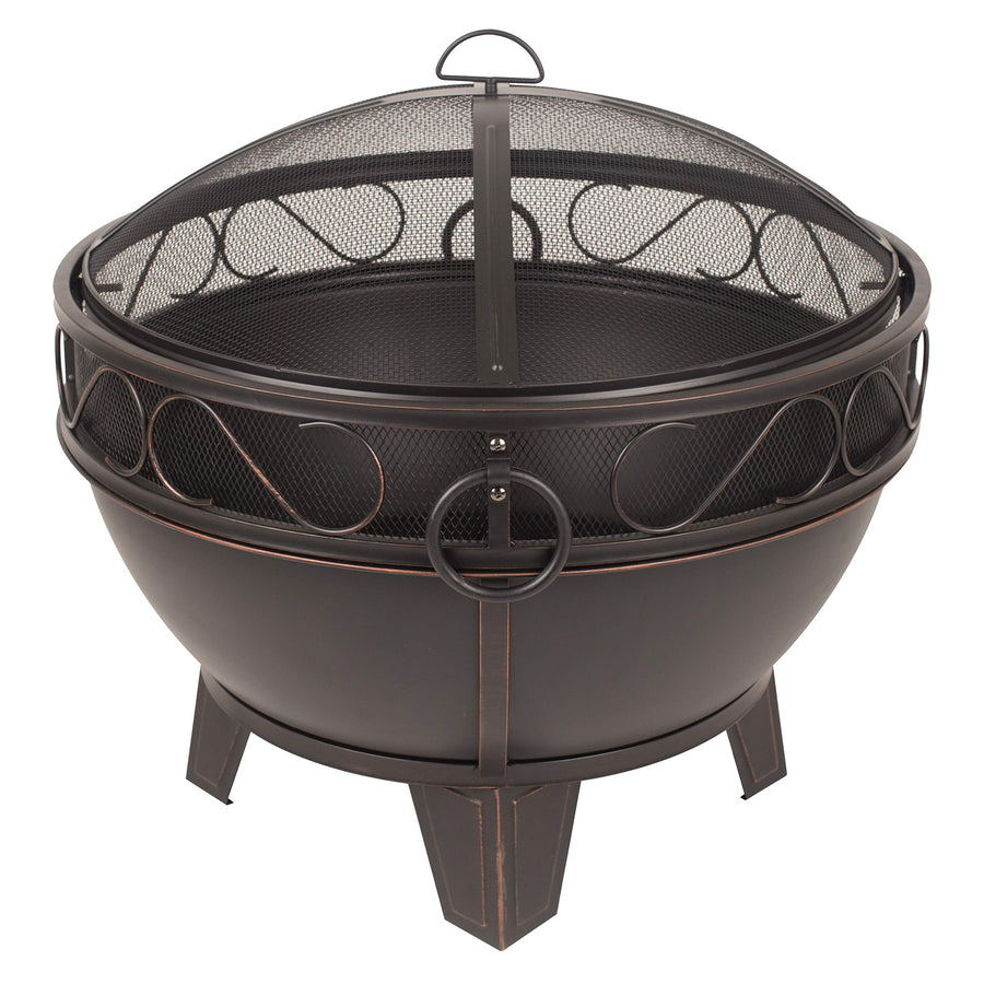 GHP Group Bellora OFW295R Fire Pit, Rubbed Bronze