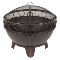GHP Group Bellora OFW295R Fire Pit, Rubbed Bronze
