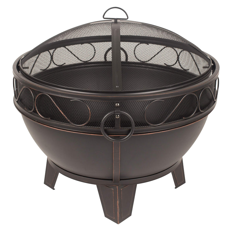 GHP Group Bellora OFW295R Fire Pit, Rubbed Bronze