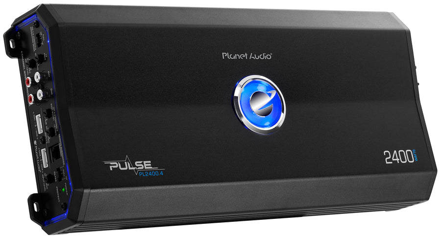 Planet Audio 4 Channel PL2400.4 Car Amplifier - 2400 High Output, High/Low Level Inputs, High/Low Pass Crossover, Hook Up to Subwoofer for Bass