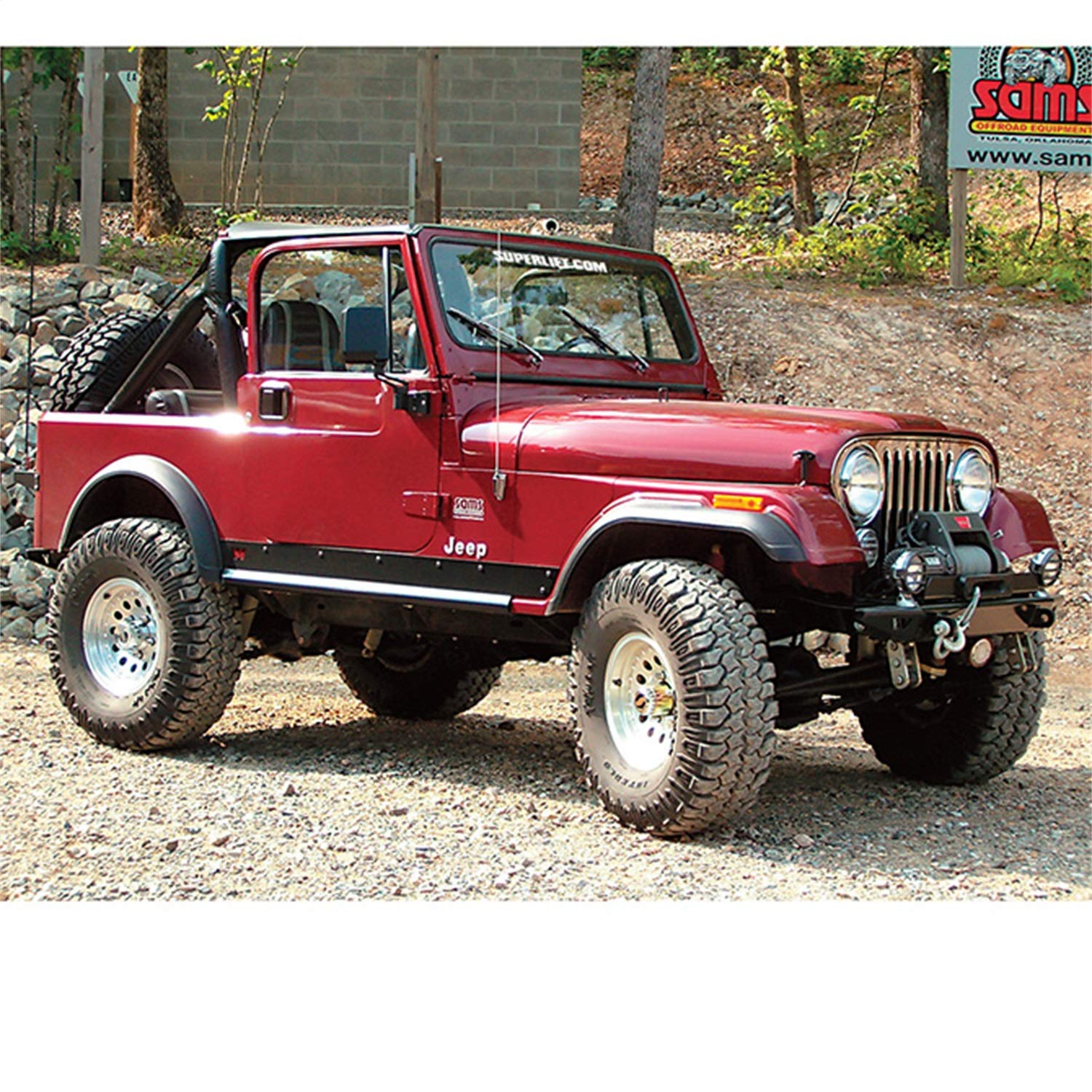 SUPERLIFT SUSPENSION RealTruck 4" Lift Kit for Jeep CJ | Complete Lift Kit with Front & Rear Shadow Series Shocks | K715 | Fits 1976-1981 Jeep CJ5 / CJ7 / CJ8