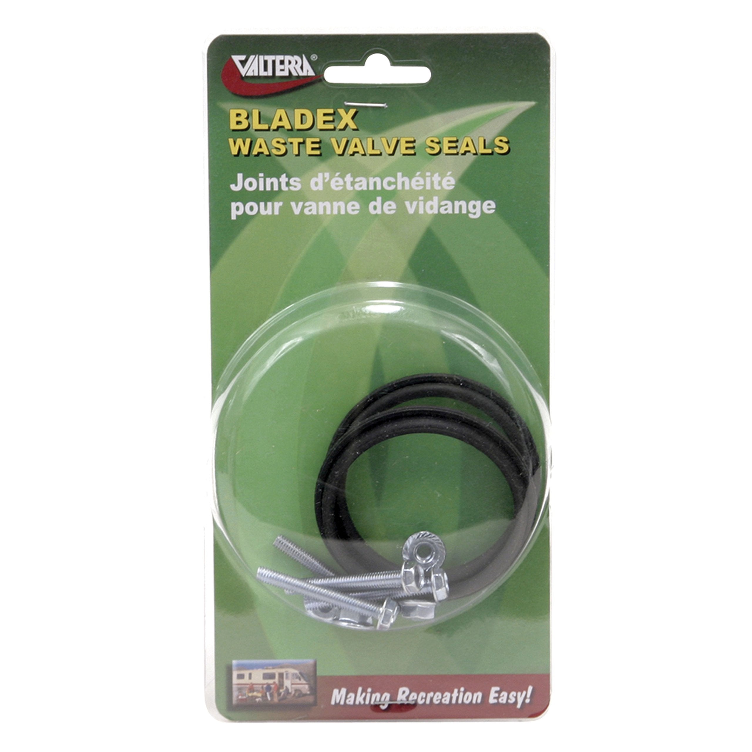 Valterra Go Power! T1002-9VP Valterra Bladex Waste Valve Seals - 2', Black