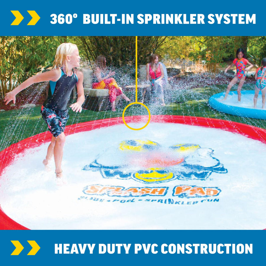 Giant WOW Sports Splash Pad, Durable Wading Pool with Built in Sprinklers