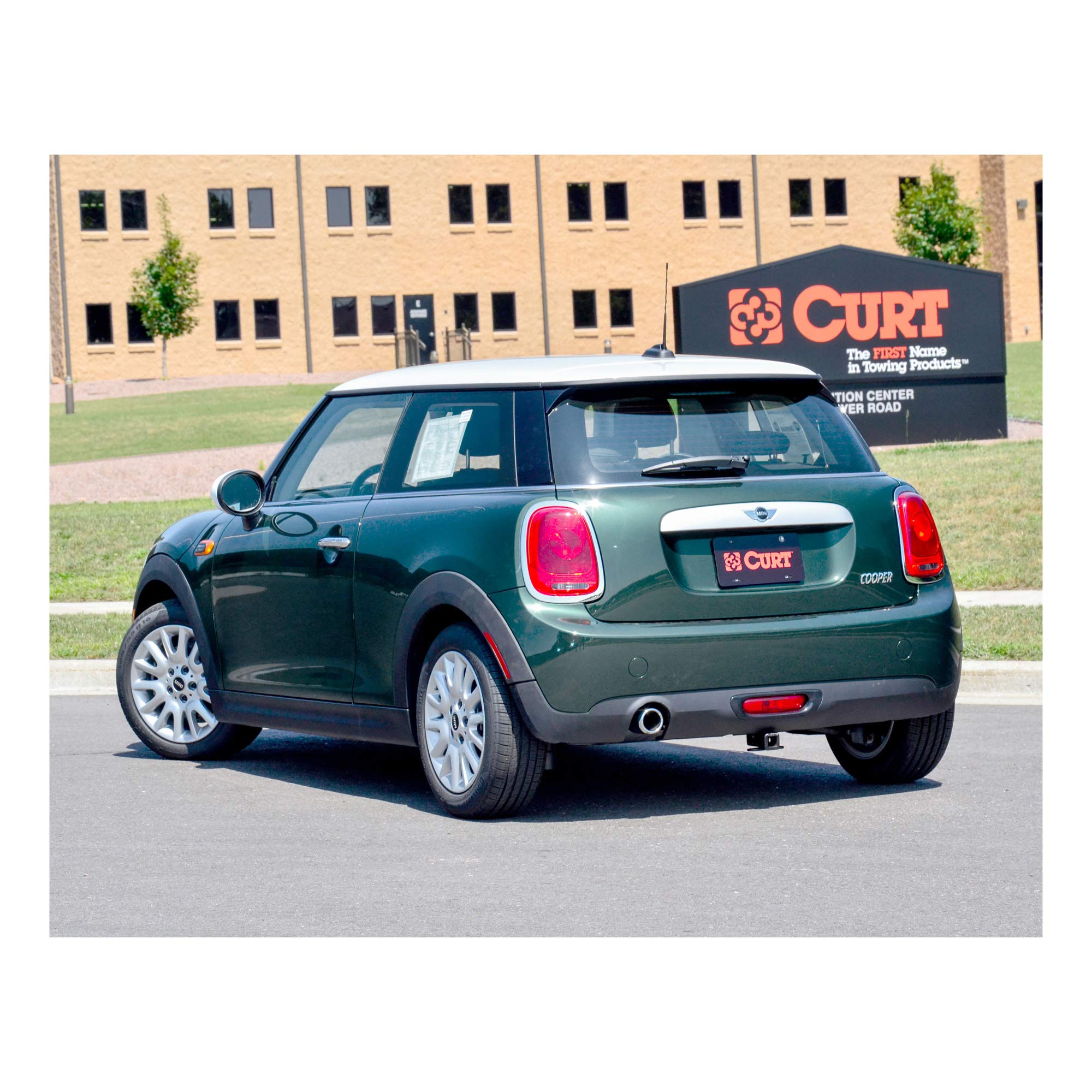 CURT Class 1 Trailer Hitch with Ball Mount, 1-1/4-In Receiver, Fits Mini Cooper Select