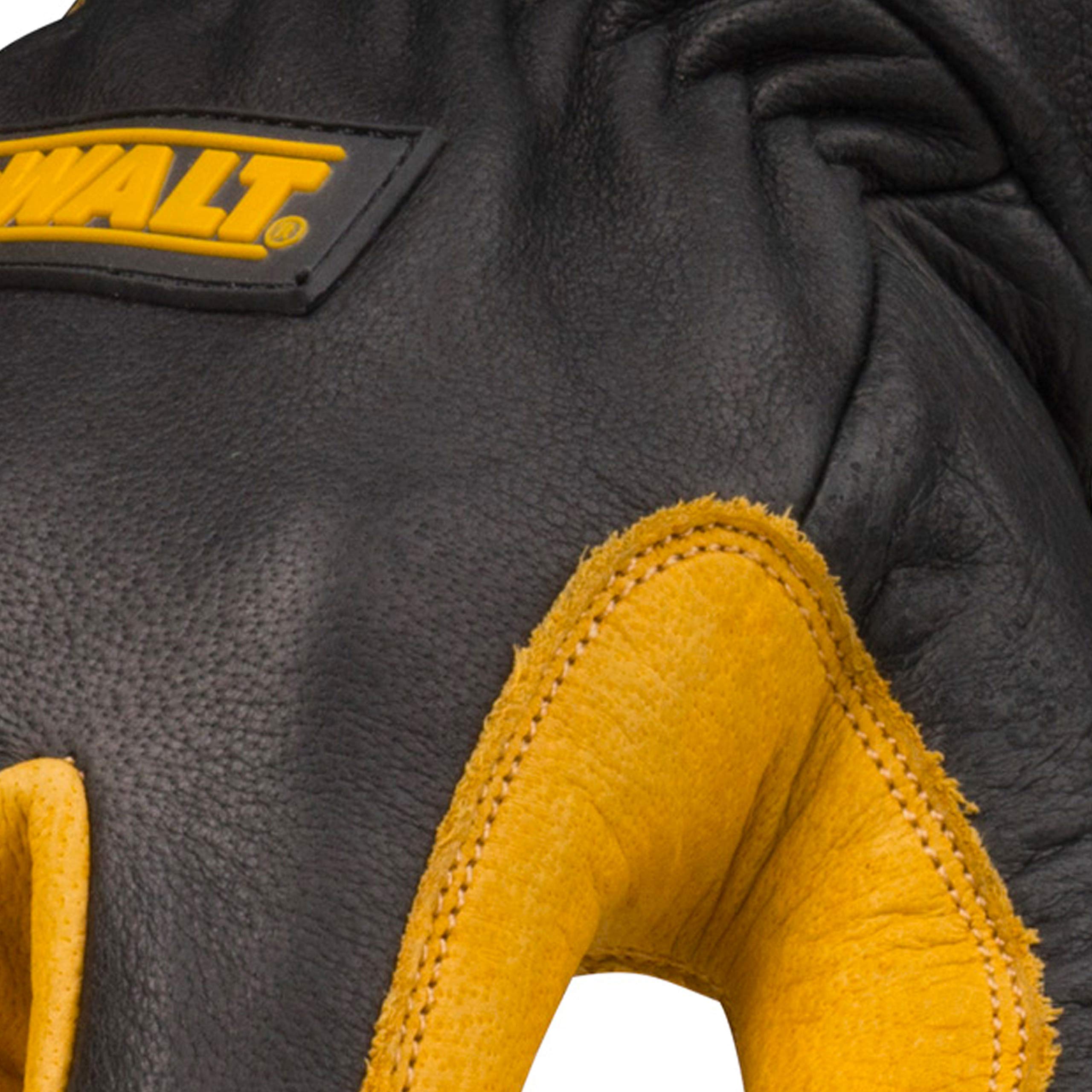 DEWALT Welding Gloves Premium Leather, Fire/Heat Resistant, Gauntlet-Style Cuff, Elastic Wrist, X-Large