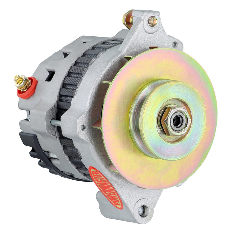Alt GM Powermaster CS121 5X5 Natural 100A 12V 1V Pulley Fan & Baffle Str MTG 6.14" Side Bat Post 1-Wire