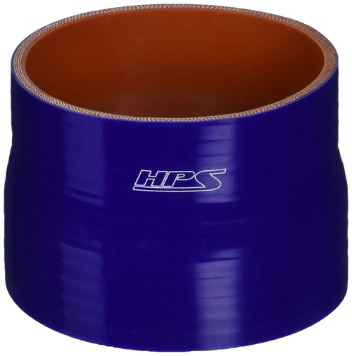HPS Silicone HTSR-375-400-BLUE High Temperature 4-ply Reinforced Reducer Coupler Hose, 40 PSI Maximum Pressure, 3" Length, 3-3/4" > 4" ID, Blue