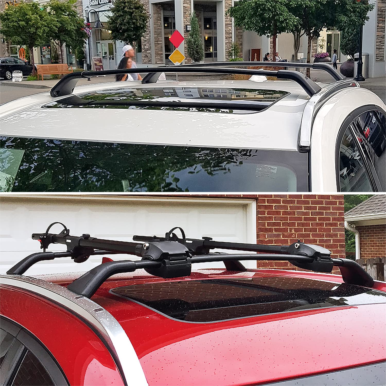 Aluminum Baggage Cargo Rail Spec-D Tuning Black Cross Bar Roof Rack Compatible with Mazda Cx5 2017-2023