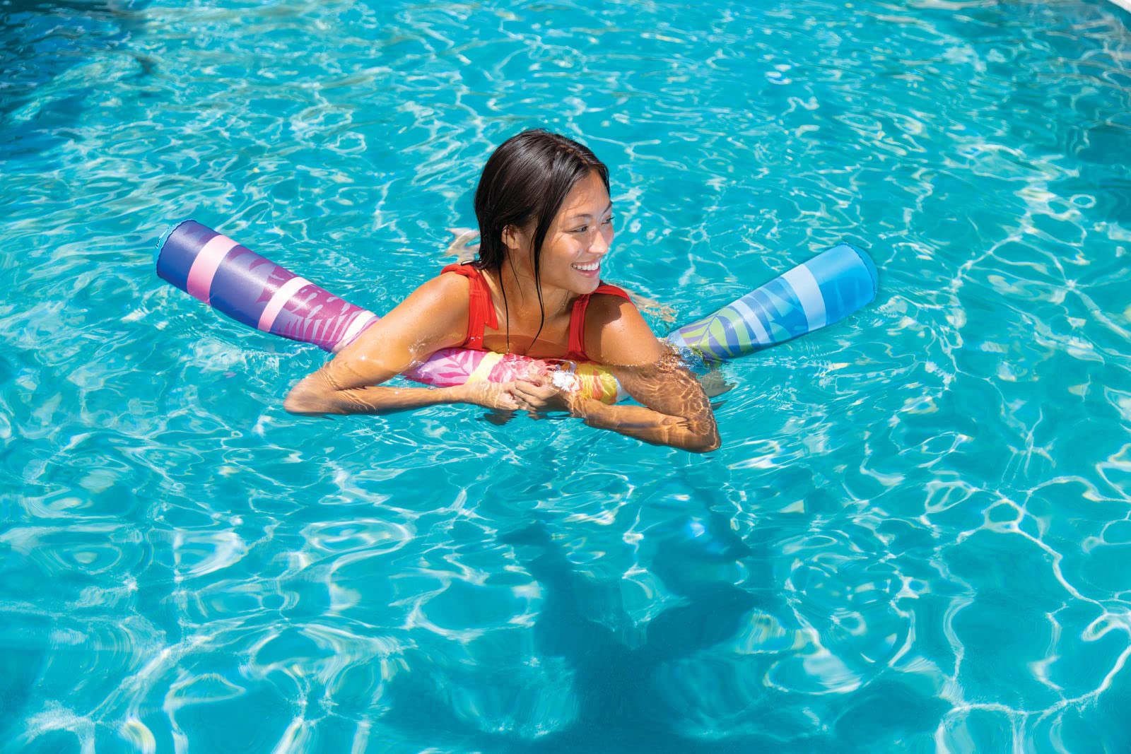 Tropical Inflatable Pool Noodle - Wow Sports - Perfect for Pool Parties & Swim Training - Floatation Device for Adults & Children - Pool Party Accessory