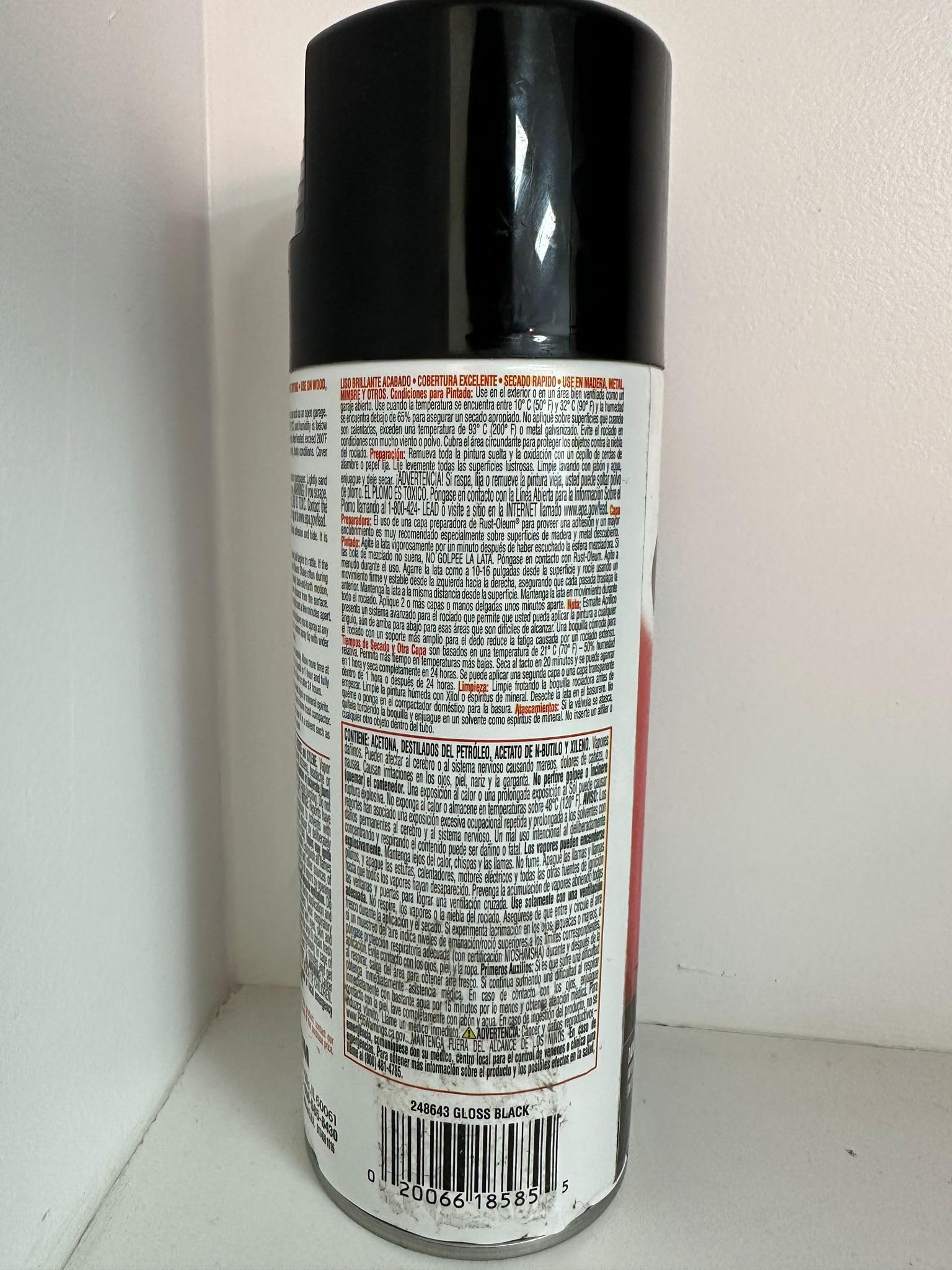 12-Ounce Rust-Oleum Automotive Acrylic Enamel Spray, Black Gloss