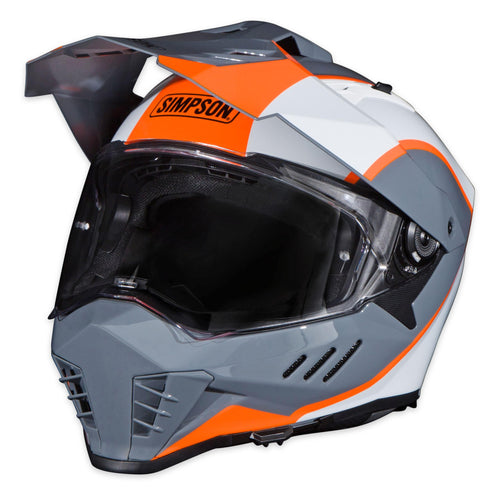 Simpson Bandit Xcursion Motorcycle Helmet - BC Orange - XL | Off Road Dirt Bike UTV Motocross ATV | Full Face | Removable Peak | Clear Pinlock Anti-Fog Visor Shield | DOT ECE Certified (XBBAOWXL)