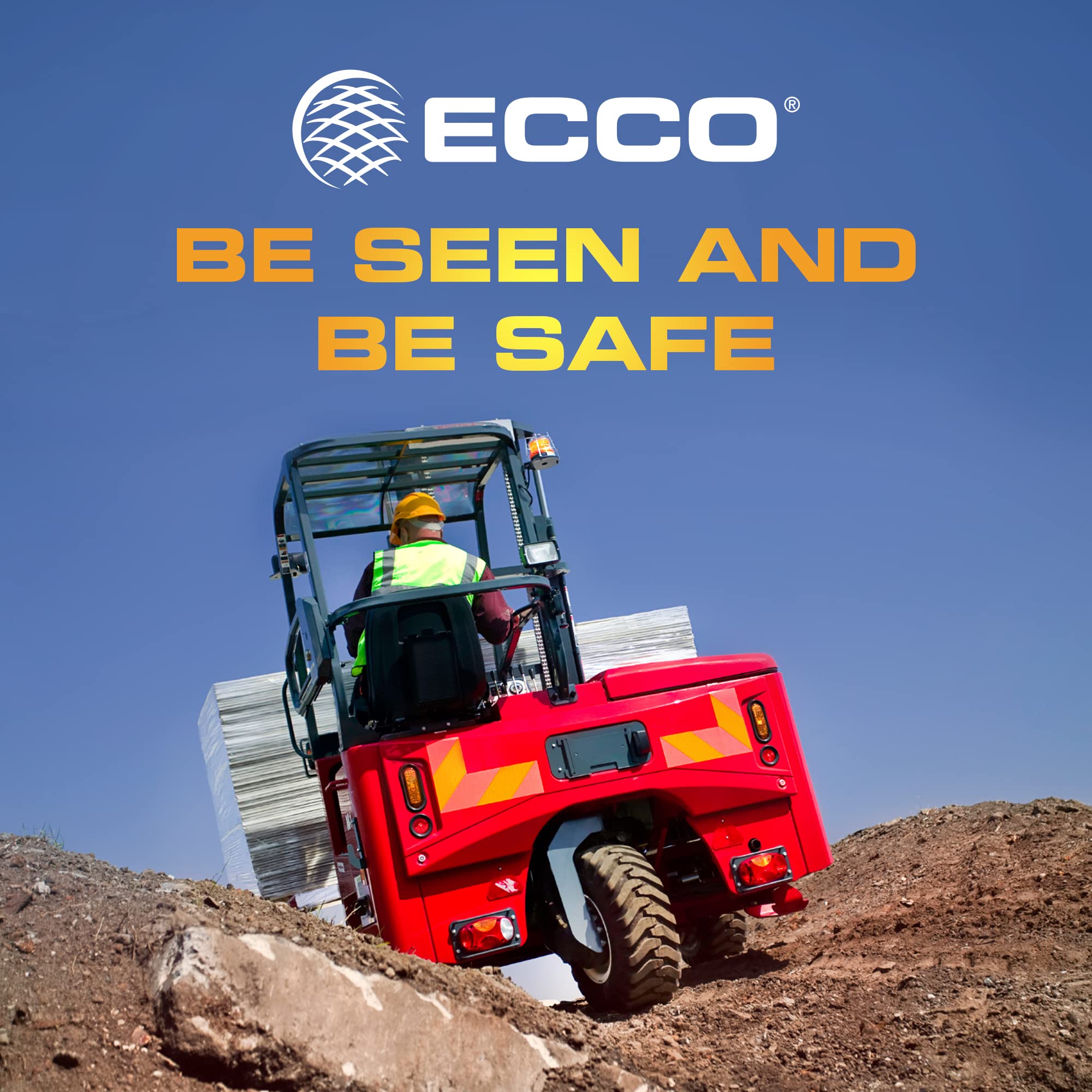 ECCO LED Beacon 7965A: Pulse II, low profile, 12-24VDC, 11 flash patterns, amber