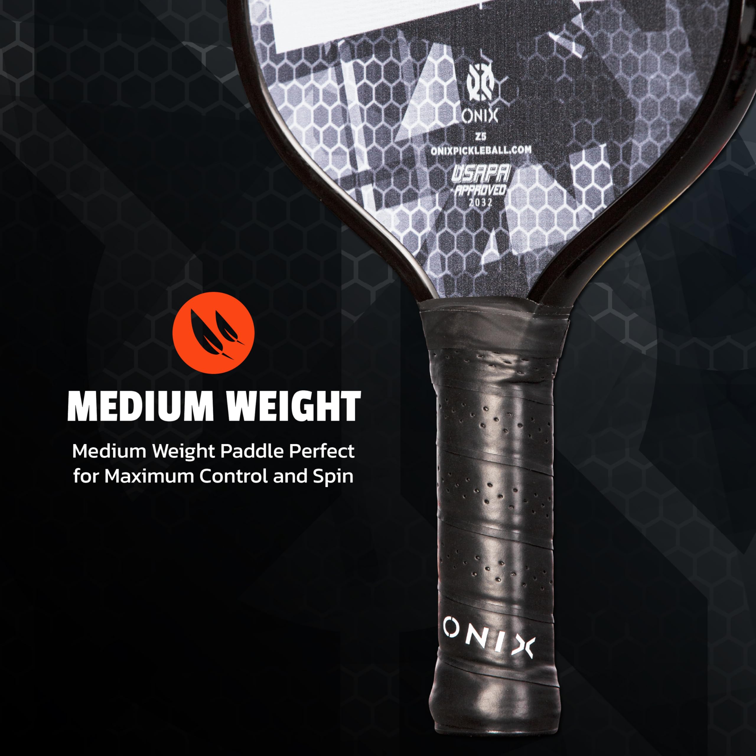 Graphite ONIX MOD Z5 Graphite Carbon Fiber Pickleball Paddles with Cushion Comfort Pickleball Paddle Grip - USA Pickleball Approved