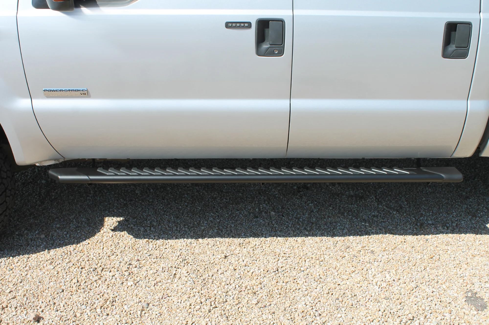 Running Boards Raptor Series Steps 5in OEM Style Full Tread Black Aluminum Compatible with 99-16 F-250/F-350 Super Duty Crew Cab